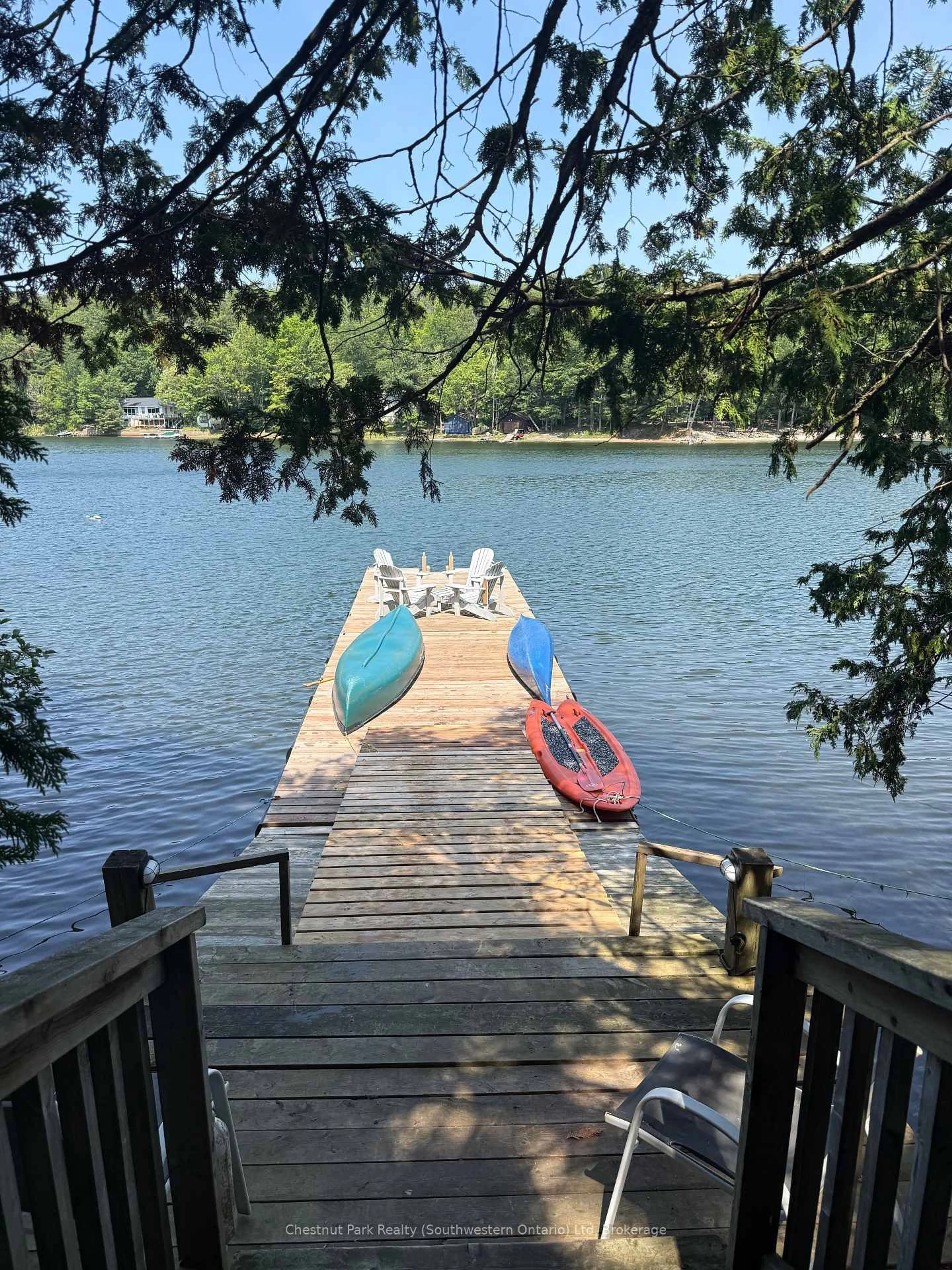 A pic from outside/outdoor area/front of a property/back of a property/a pic from drone, water/lake/river/ocean view for 3228 Twelve Mile Bay Rd, Georgian Bay Ontario P0C 1H0