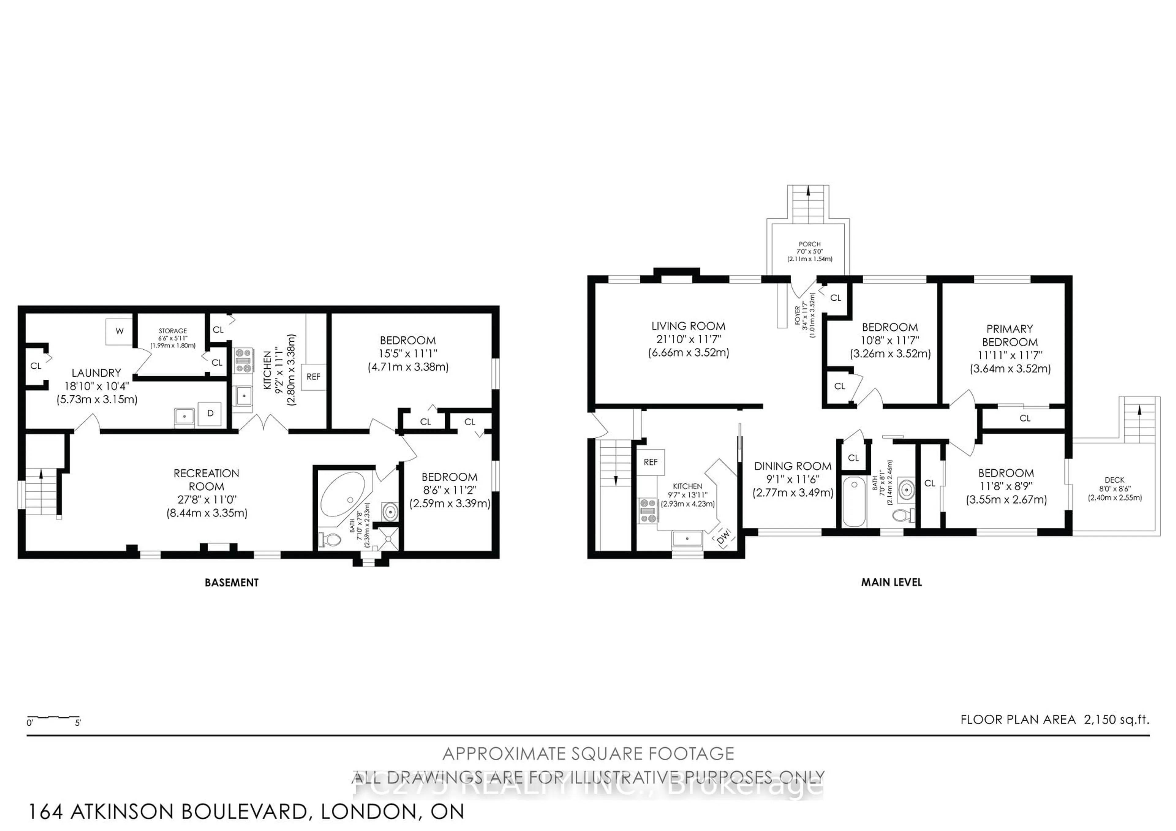 Floor plan for 164 Atkinson Blvd, London East Ontario N5W 4Z4