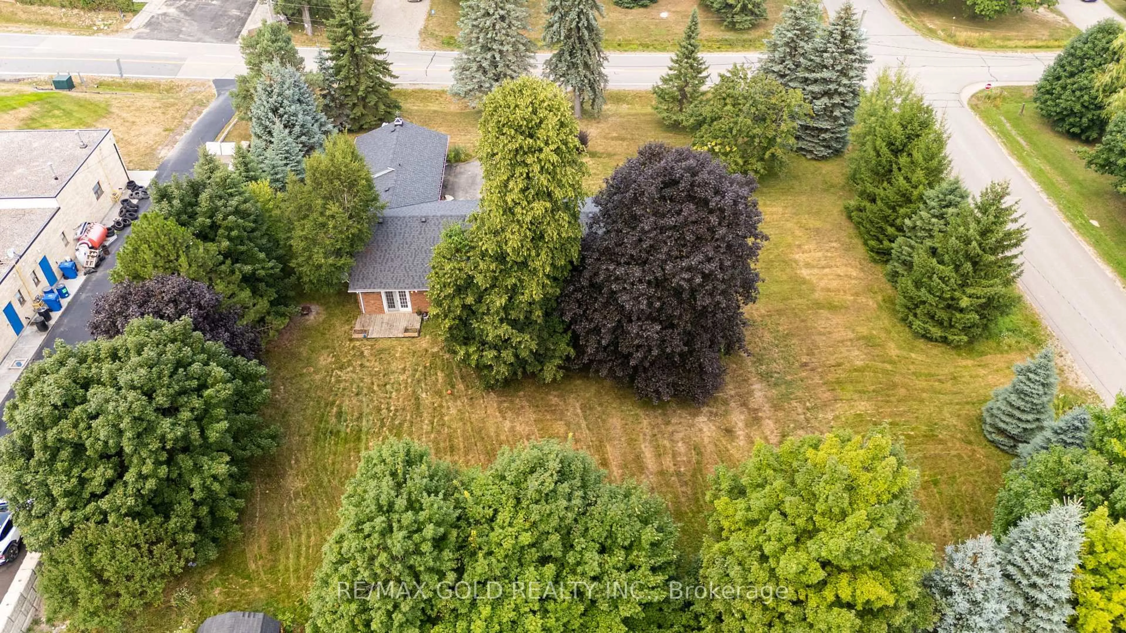A pic from outside/outdoor area/front of a property/back of a property/a pic from drone, forest/trees view for 3 Cedar Grove Rd, Mono Ontario L9W 6X6