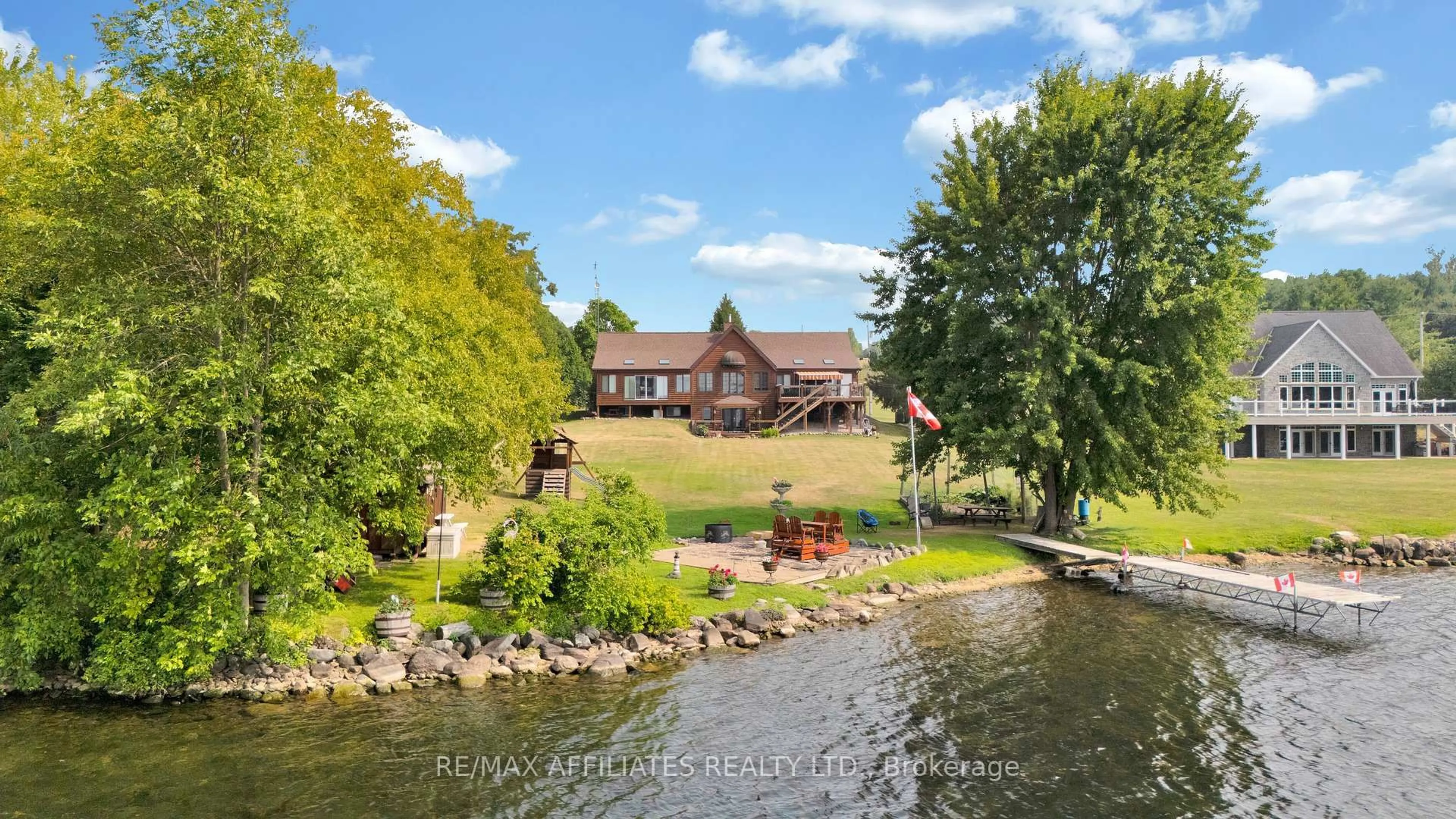 A pic from outside/outdoor area/front of a property/back of a property/a pic from drone, water/lake/river/ocean view for 51 Mountain View Lane, Rideau Lakes Ontario K0G 1X0