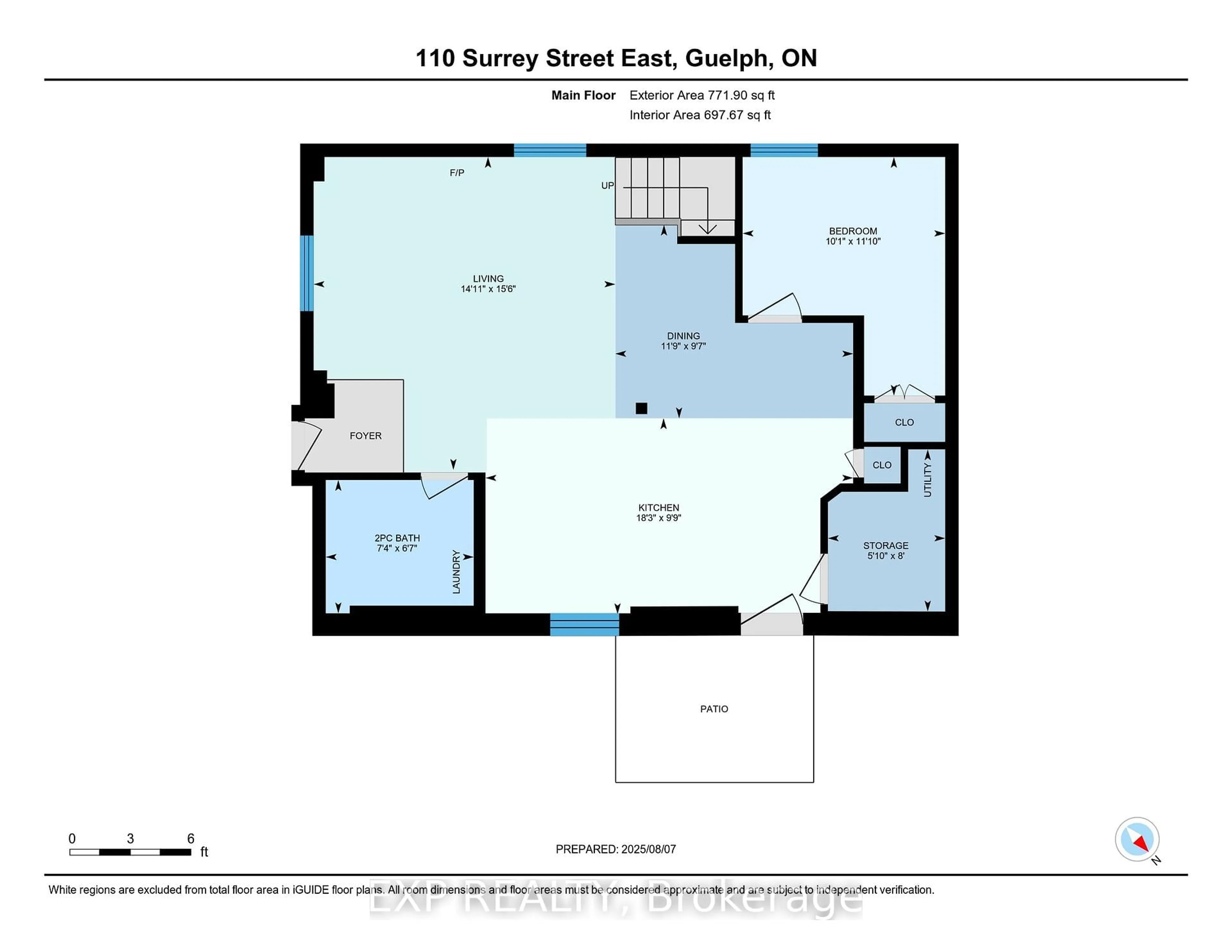 Floor plan for 110 Surrey St, Guelph Ontario N1H 3P9