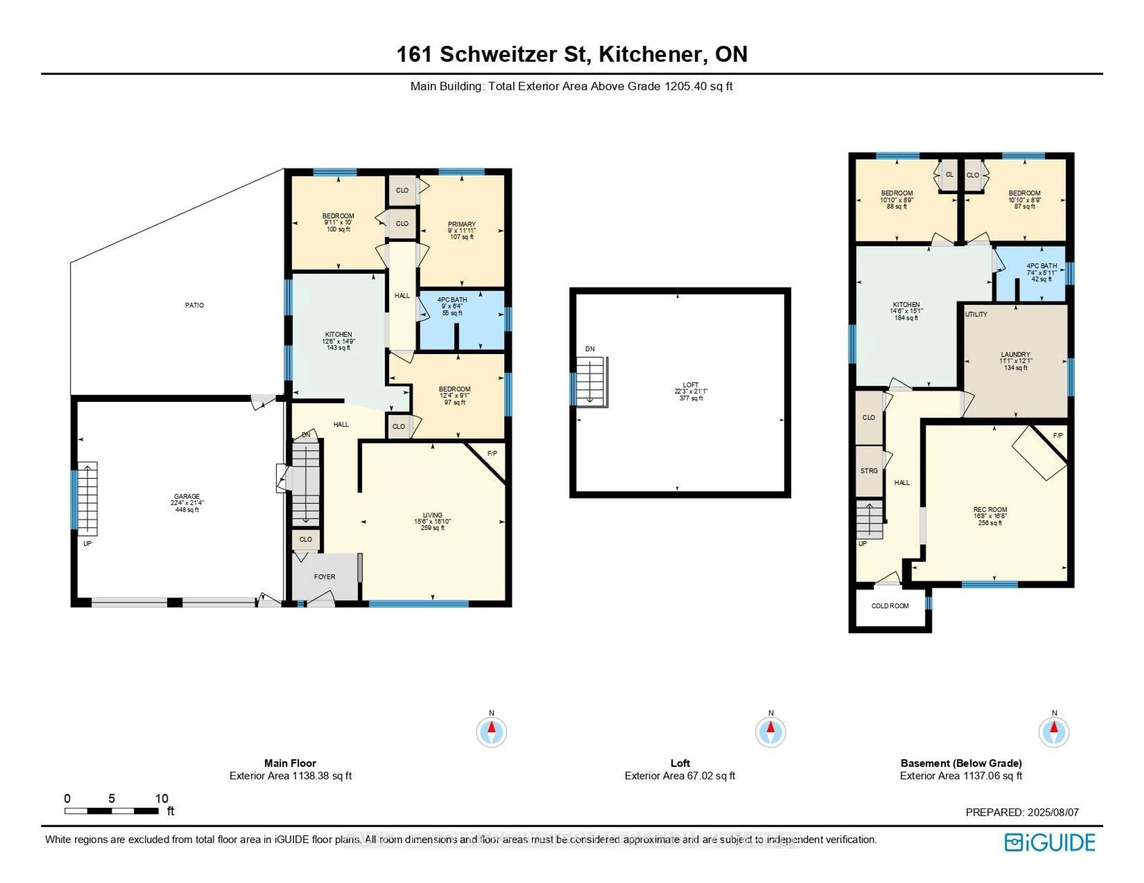 Floor plan for 161 Schweitzer St, Kitchener Ontario N2K 1C3