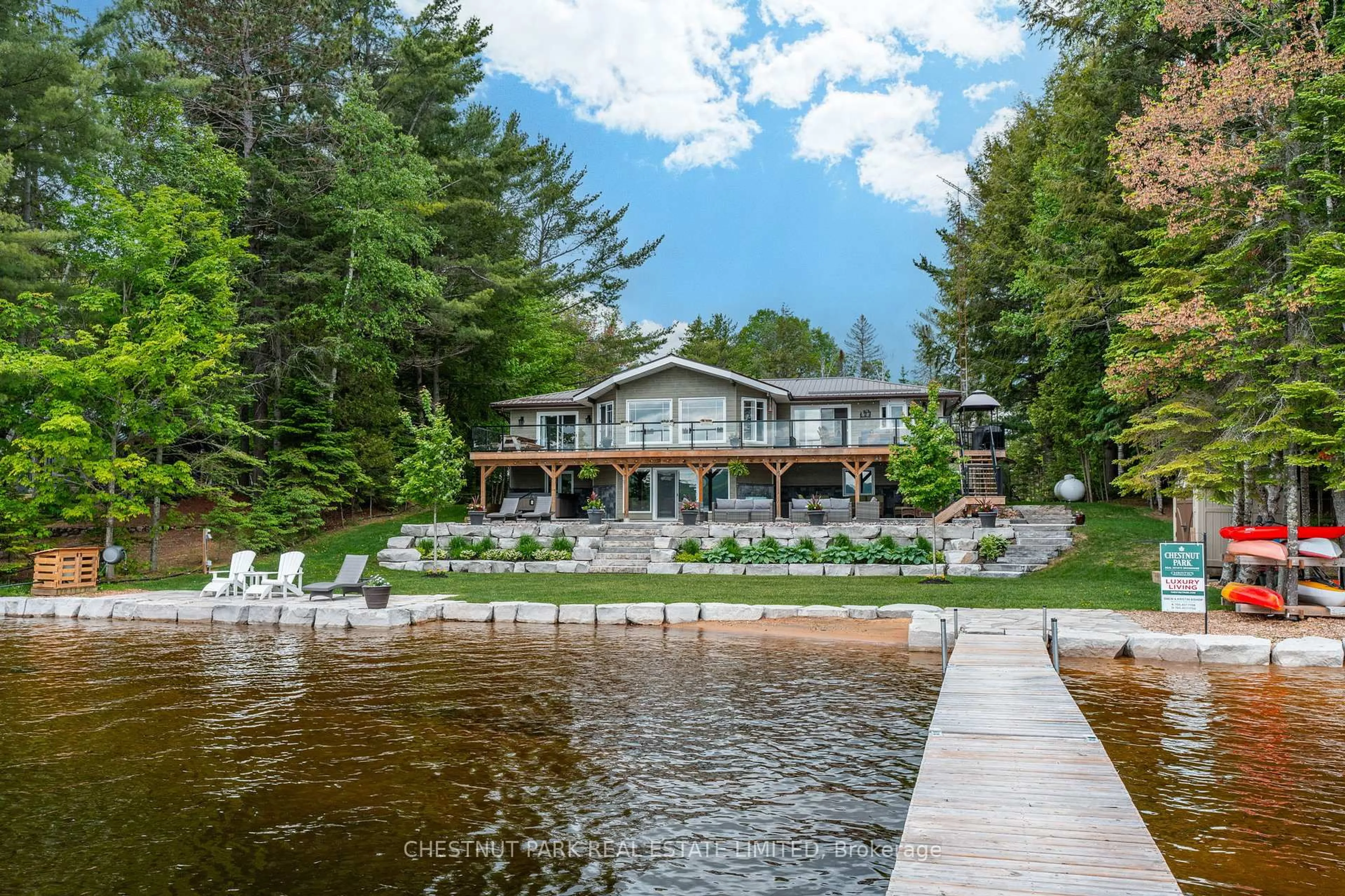 Patio, water/lake/river/ocean view for 1168 Curry Rd, Dysart et al Ontario K0M 1S0