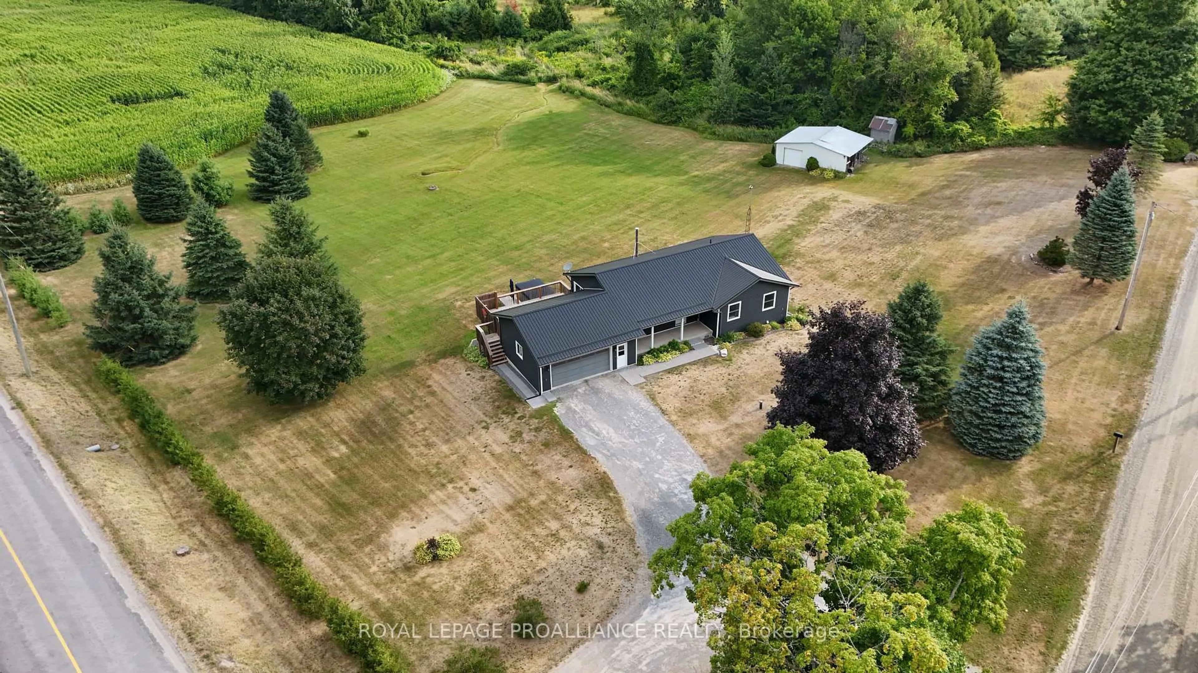 A pic from outside/outdoor area/front of a property/back of a property/a pic from drone, unknown for 908 Rapids Rd, Tweed Ontario K0K 3J0