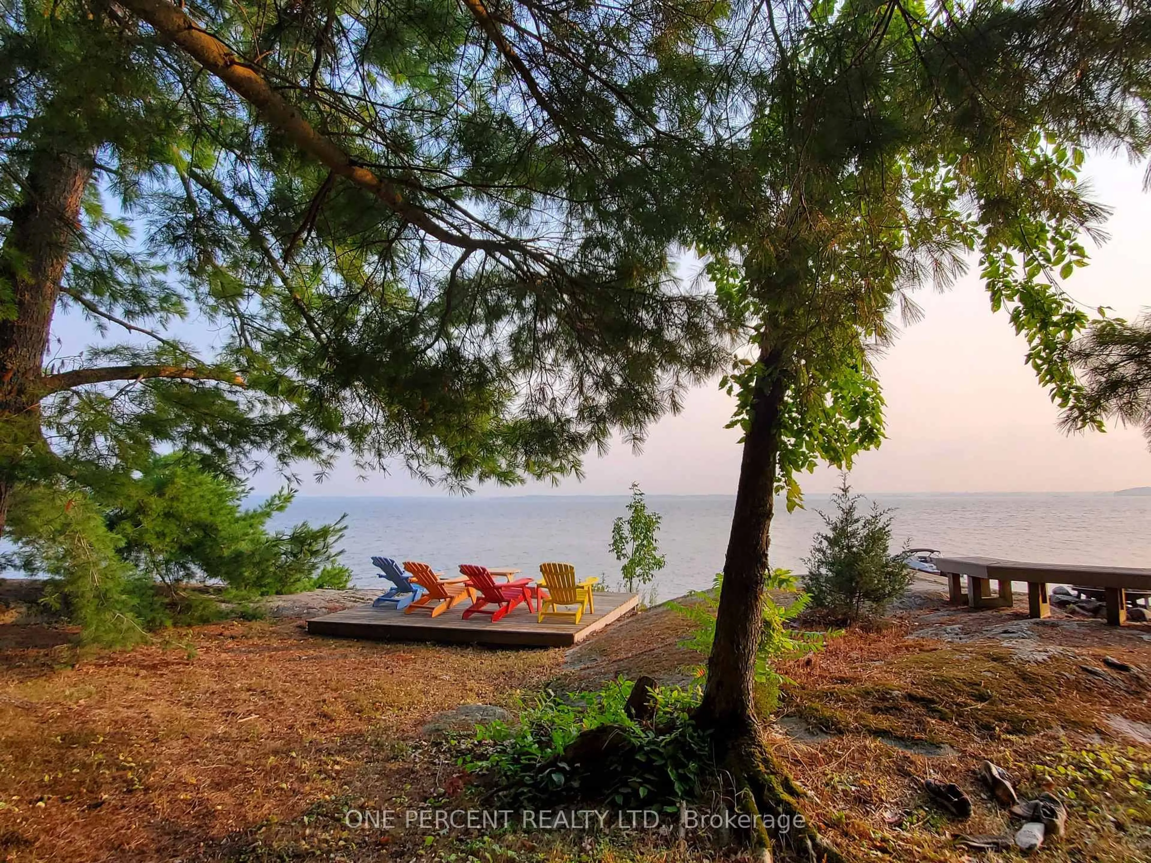 Patio, water/lake/river/ocean view for 48 Is 540 Georgian Bay, Georgian Bay Ontario P0E 1E0