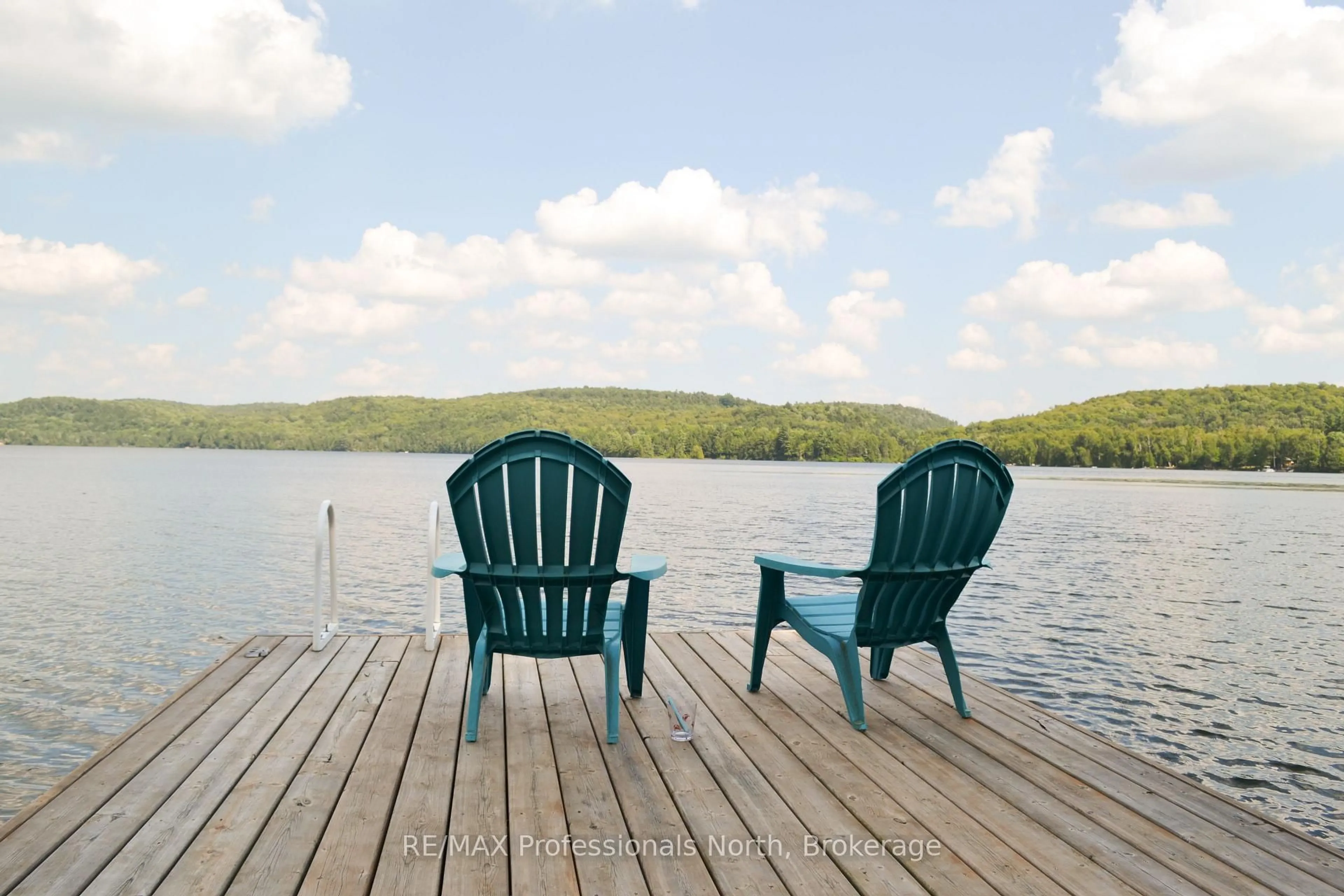 Patio, water/lake/river/ocean view for 542 Hazard Hill, Kearney Ontario P0A 1Z0