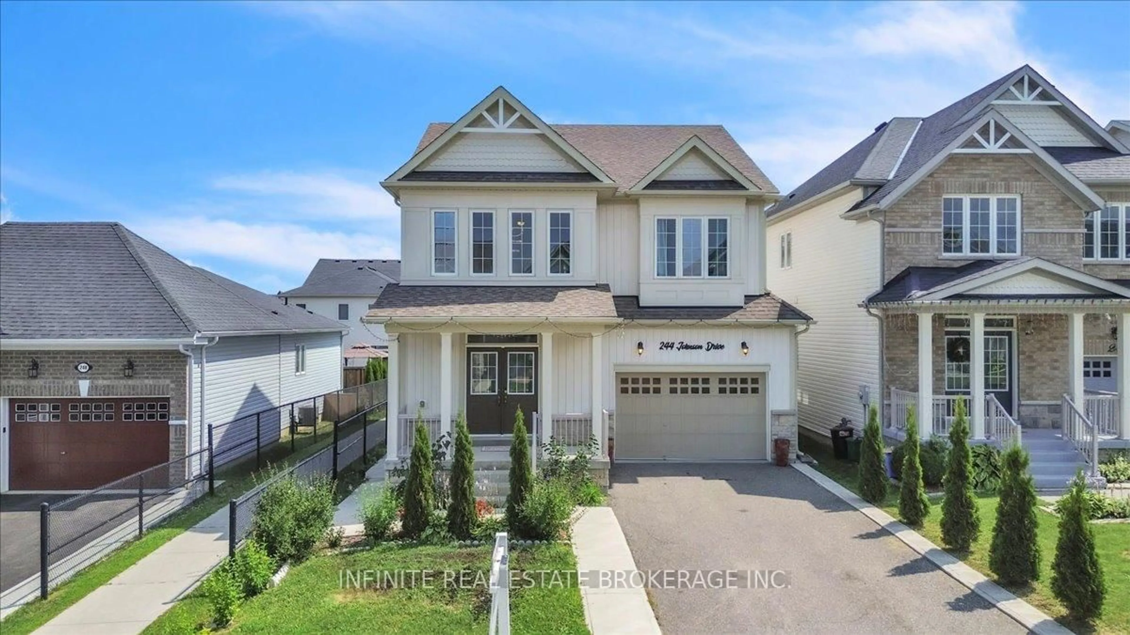 A pic from outside/outdoor area/front of a property/back of a property/a pic from drone, street for 244 Johnson Dr, Shelburne Ontario L9V 3V7