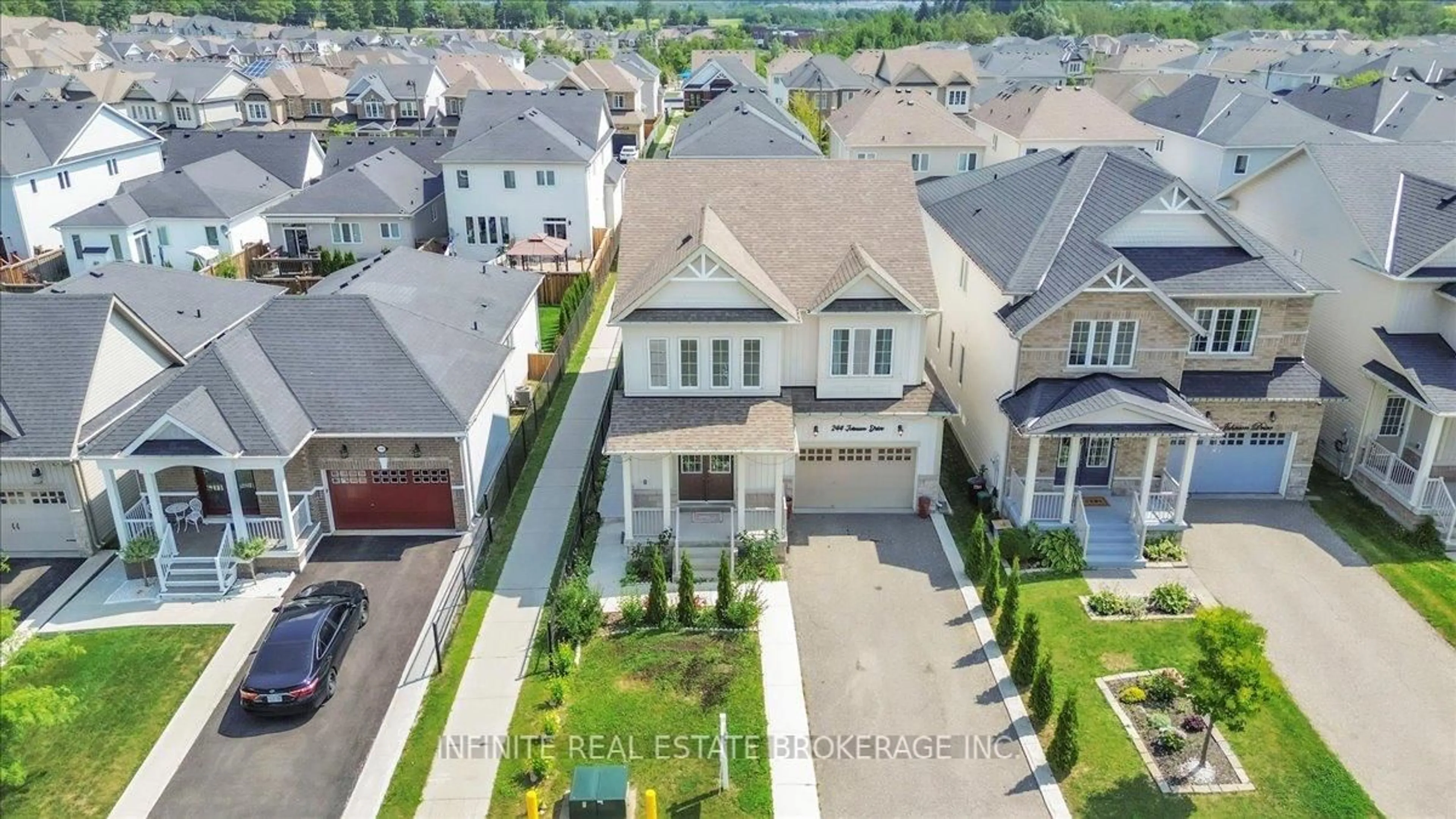 A pic from outside/outdoor area/front of a property/back of a property/a pic from drone, street for 244 Johnson Dr, Shelburne Ontario L9V 3V7