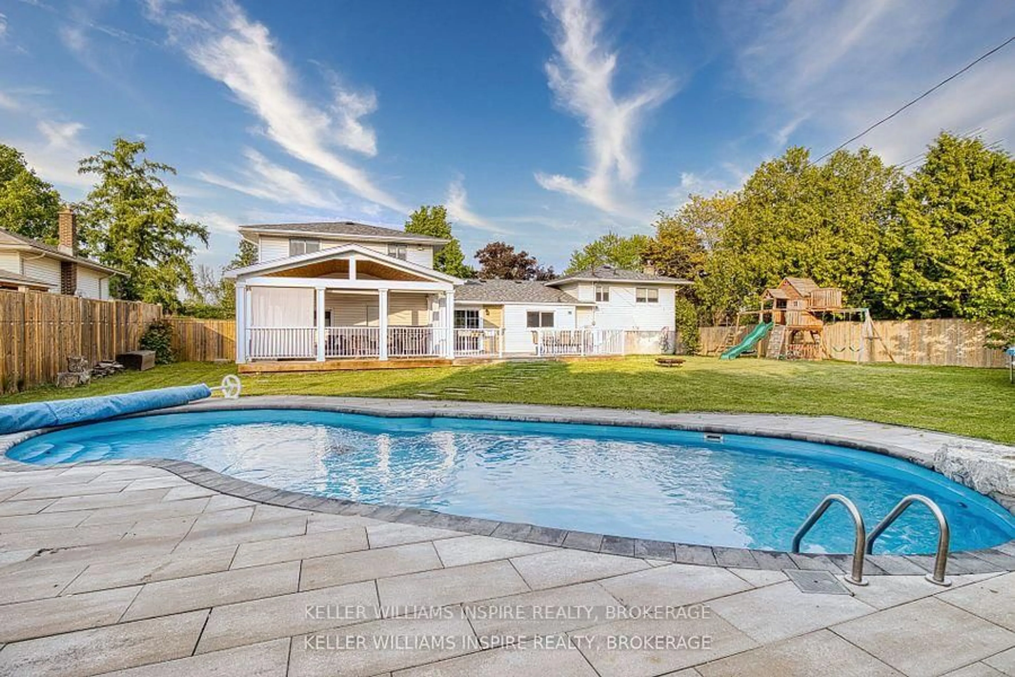 A pic from outside/outdoor area/front of a property/back of a property/a pic from drone, water/lake/river/ocean view for 87 Jeffrey Dr, Trenton Ontario K8V 5P8