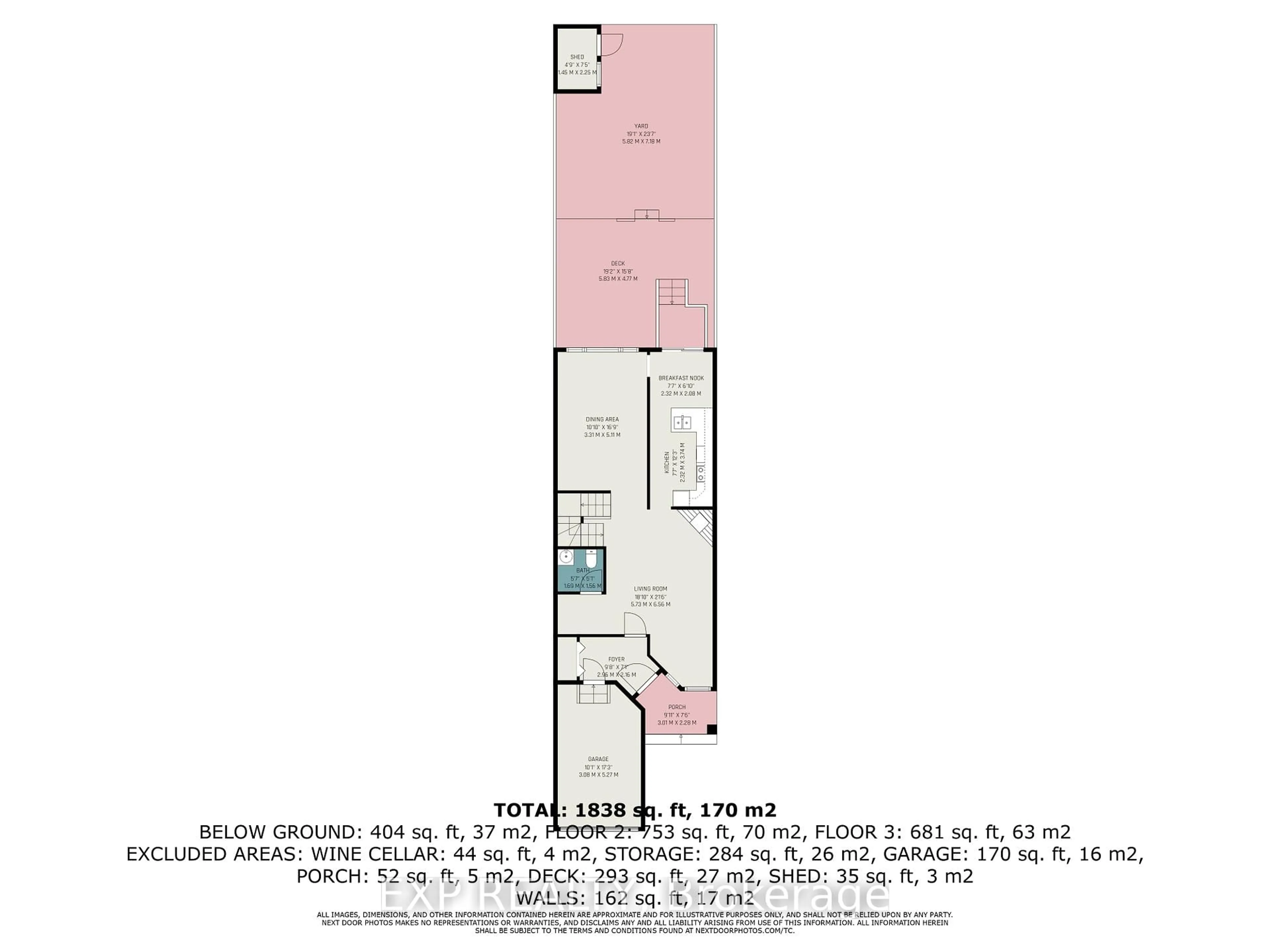Floor plan for 1298 Silvestri Cres, Ottawa Ontario K1J 1E8