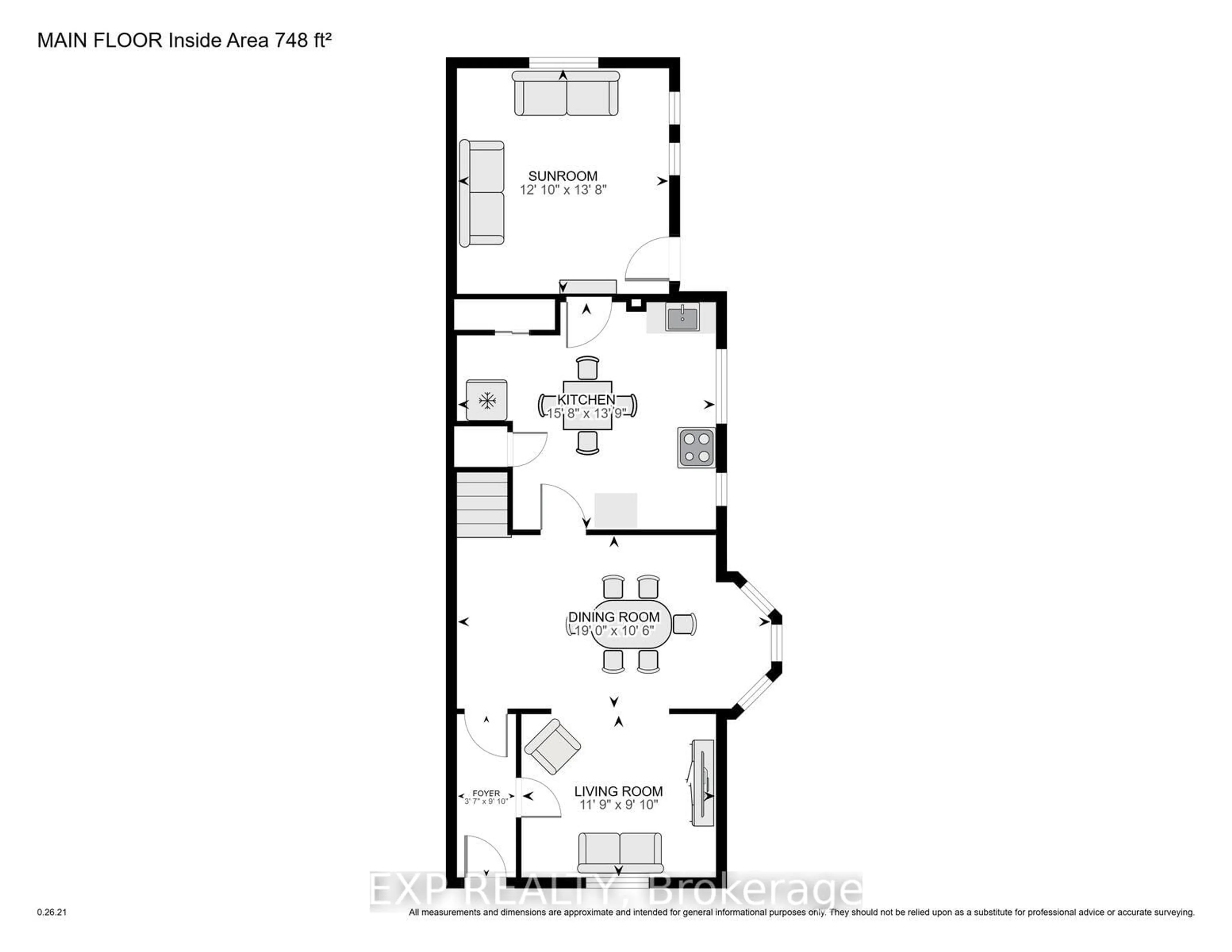 Floor plan for 131/133 Ann St, London East Ontario N6A 1R2
