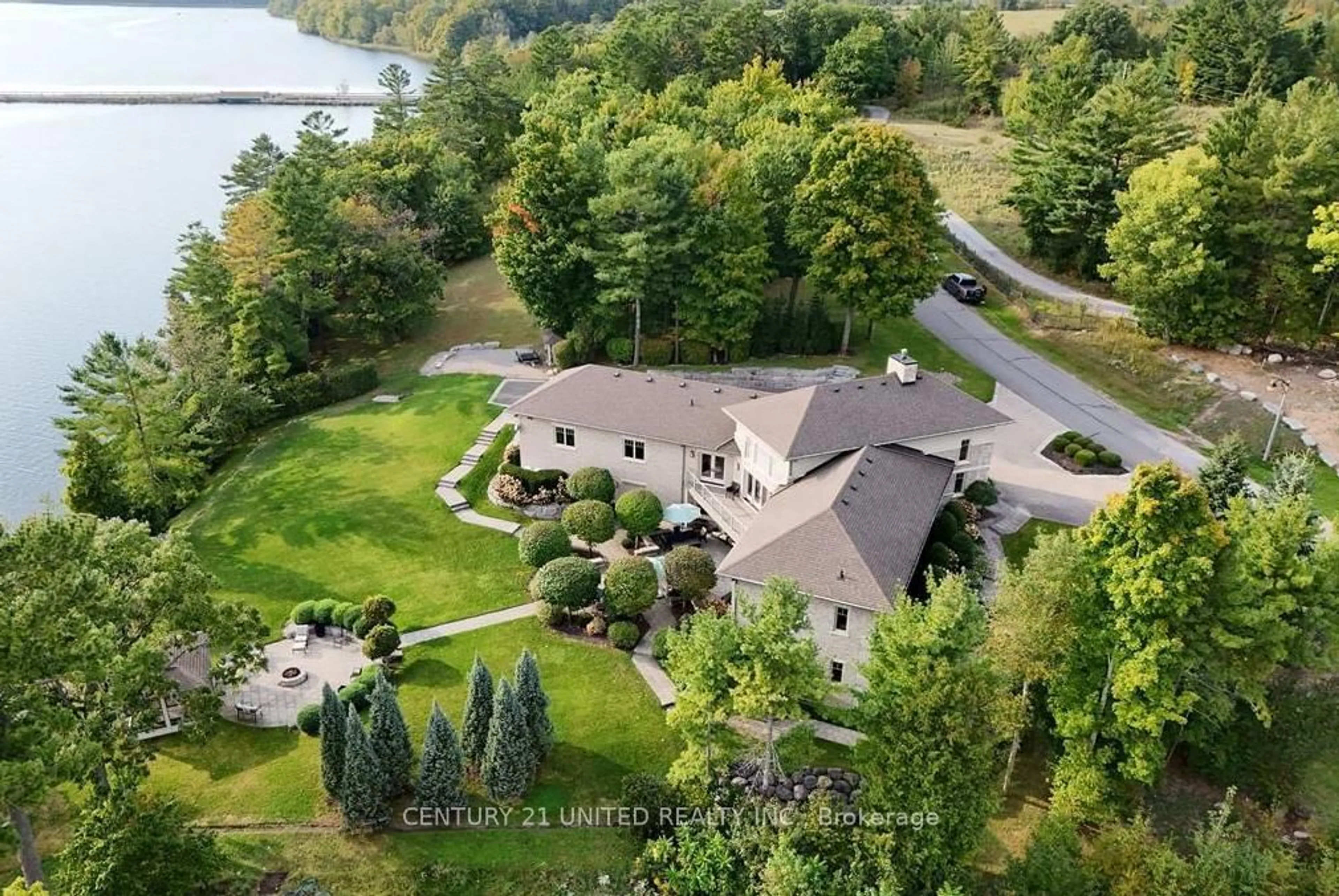 A pic from outside/outdoor area/front of a property/back of a property/a pic from drone, water/lake/river/ocean view for 44 Fire Route 70 Rte, Galway-Cavendish and Harvey Ontario K0L 1J0