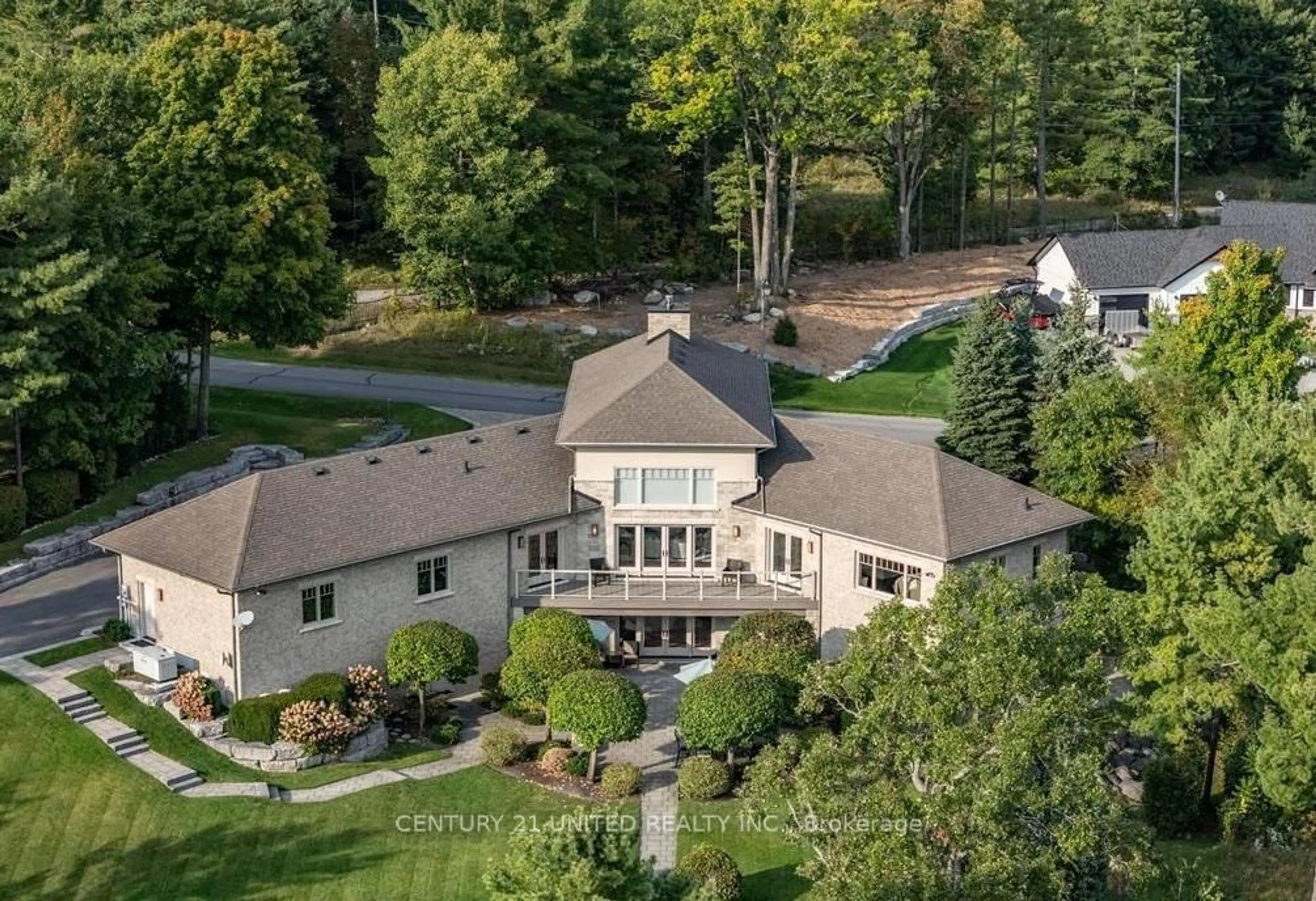 A pic from outside/outdoor area/front of a property/back of a property/a pic from drone, mountain view for 44 Fire Route 70 Rte, Galway-Cavendish and Harvey Ontario K0L 1J0