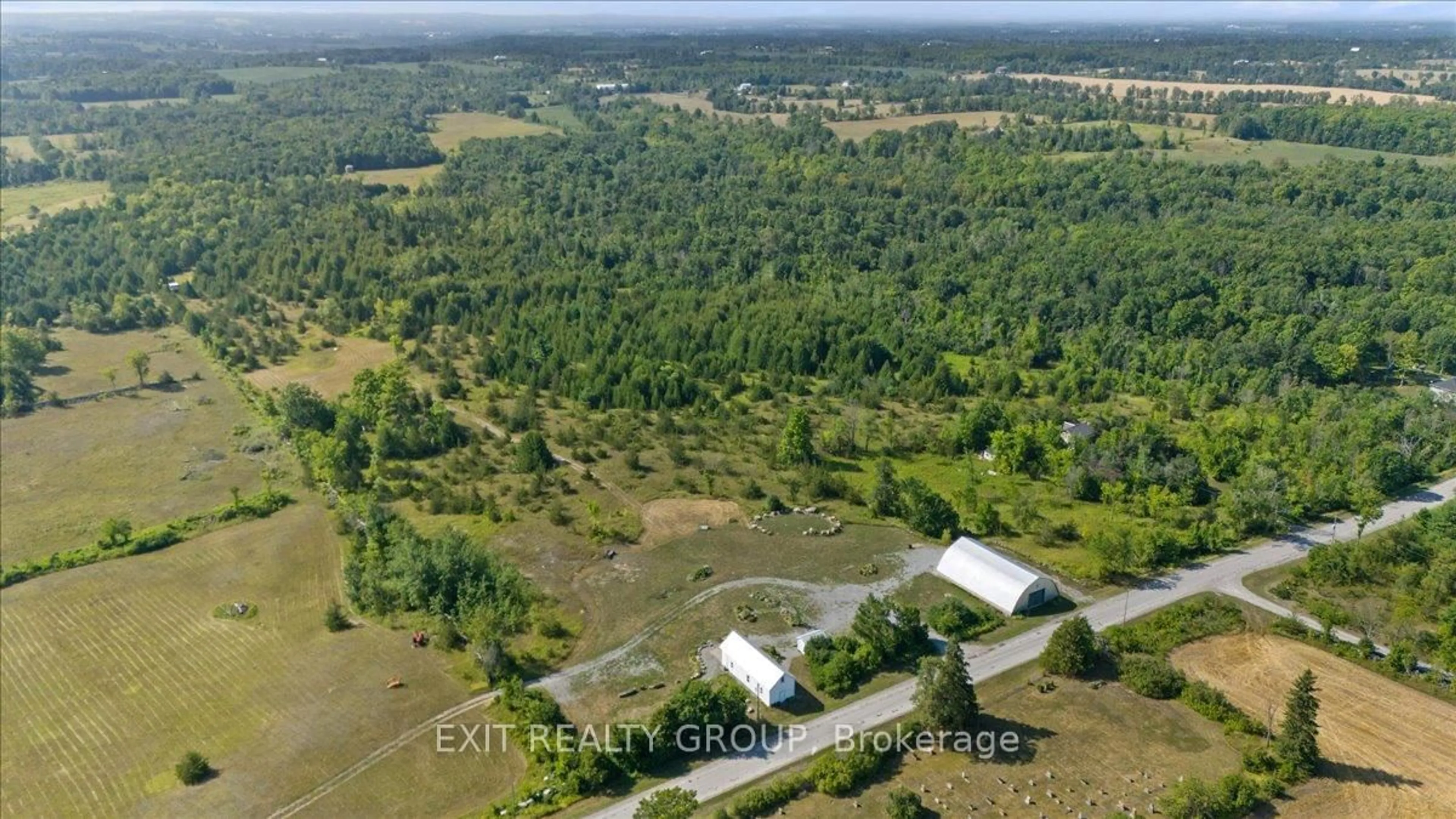 A pic from outside/outdoor area/front of a property/back of a property/a pic from drone, forest/trees view for 1106 Cooke Rd, Stirling Ontario K0K 3E0