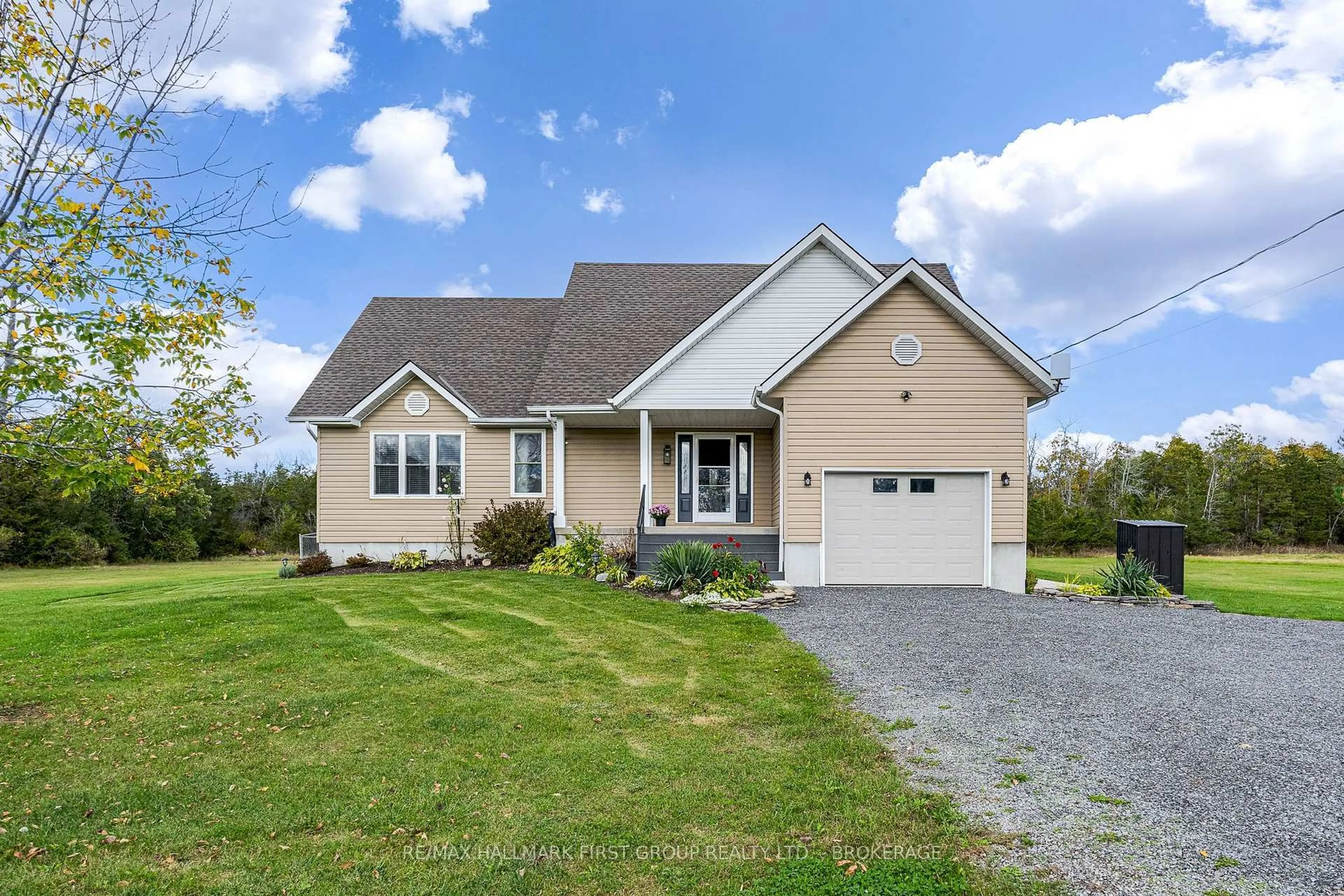 Home with vinyl exterior material, street for 437 Abrams Rd, Napanee Ontario K7R 3K8