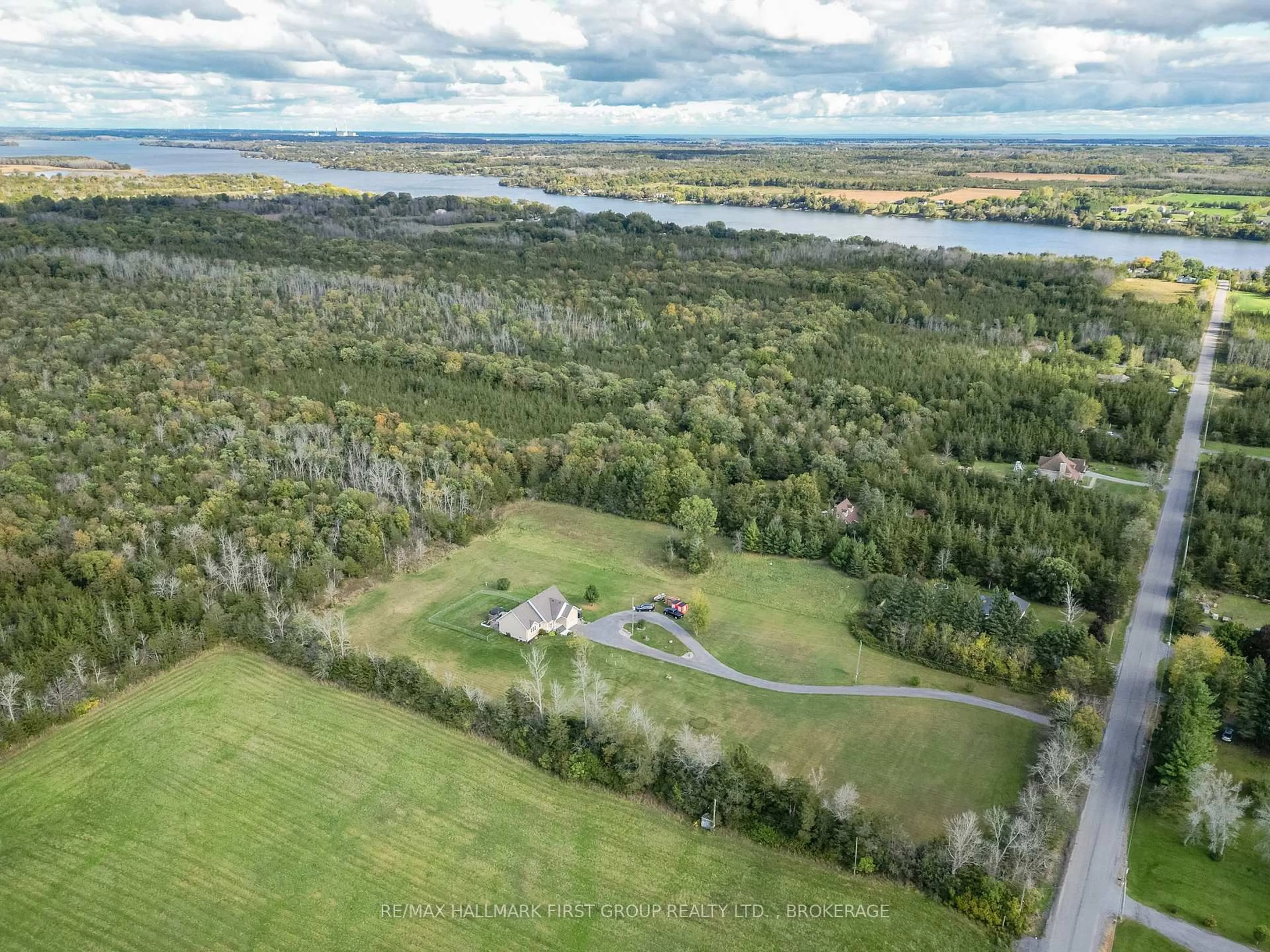 A pic from outside/outdoor area/front of a property/back of a property/a pic from drone, water/lake/river/ocean view for 437 Abrams Rd, Napanee Ontario K7R 3K8