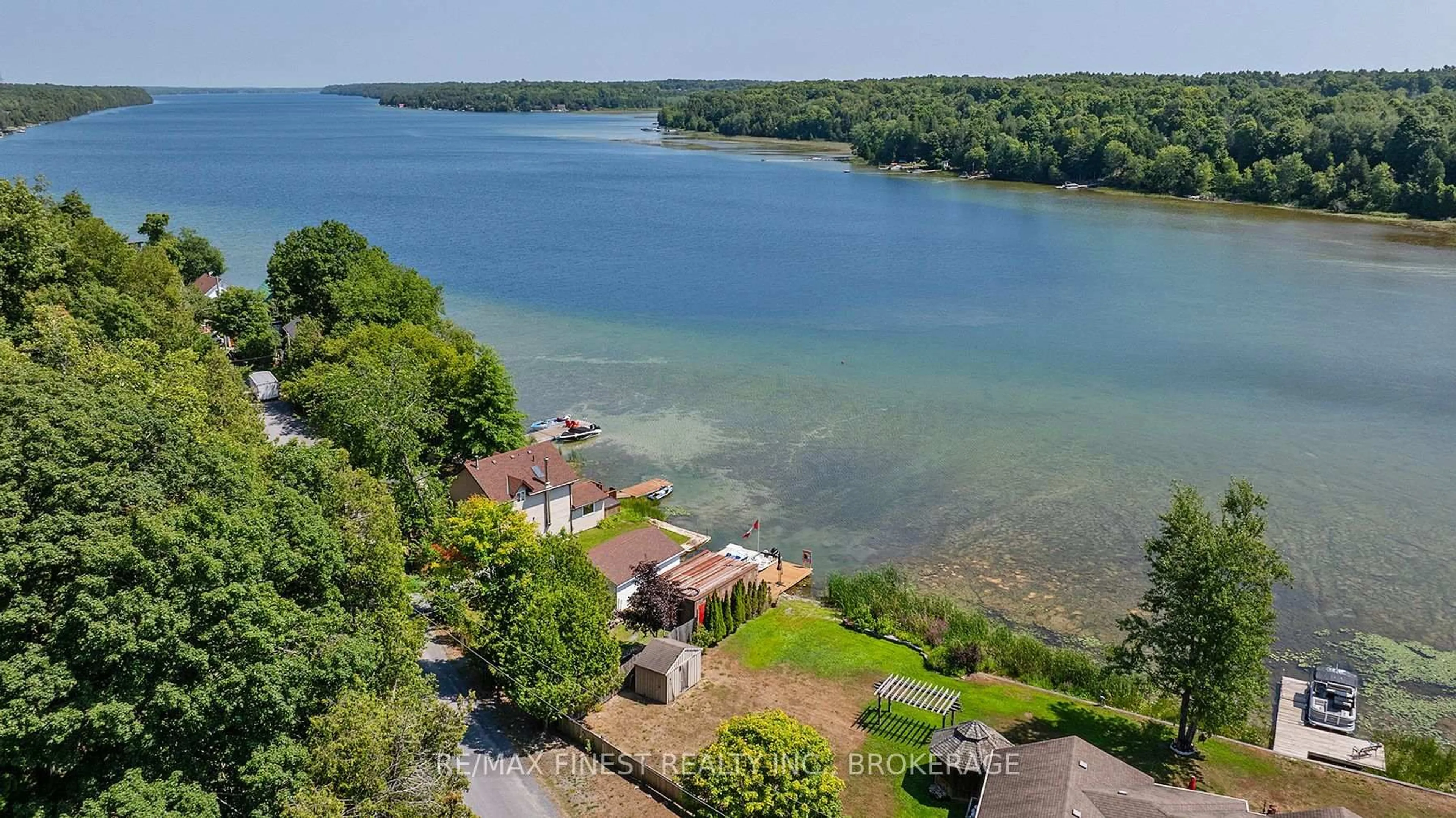A pic from outside/outdoor area/front of a property/back of a property/a pic from drone, water/lake/river/ocean view for 3327 Loughborough Dr, Kingston Ontario K0H 1S0
