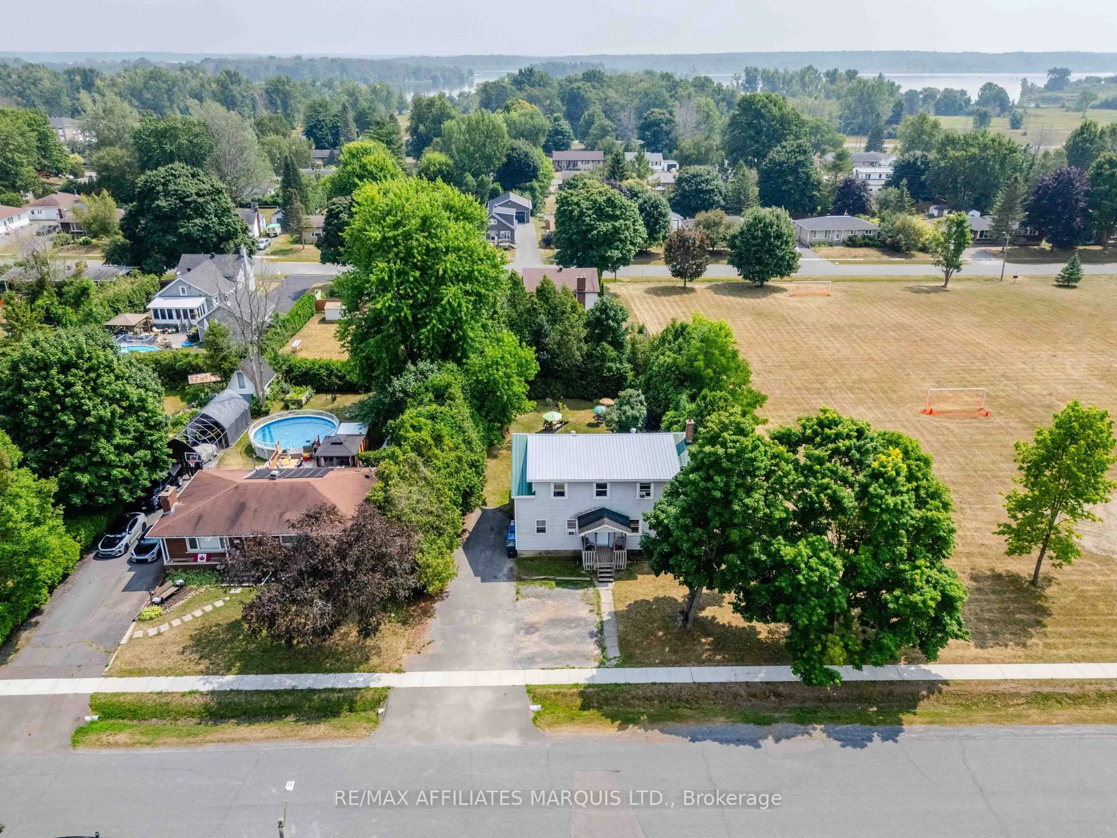 A pic from outside/outdoor area/front of a property/back of a property/a pic from drone, water/lake/river/ocean view for 52 Elm St, South Stormont Ontario K0C 1R0