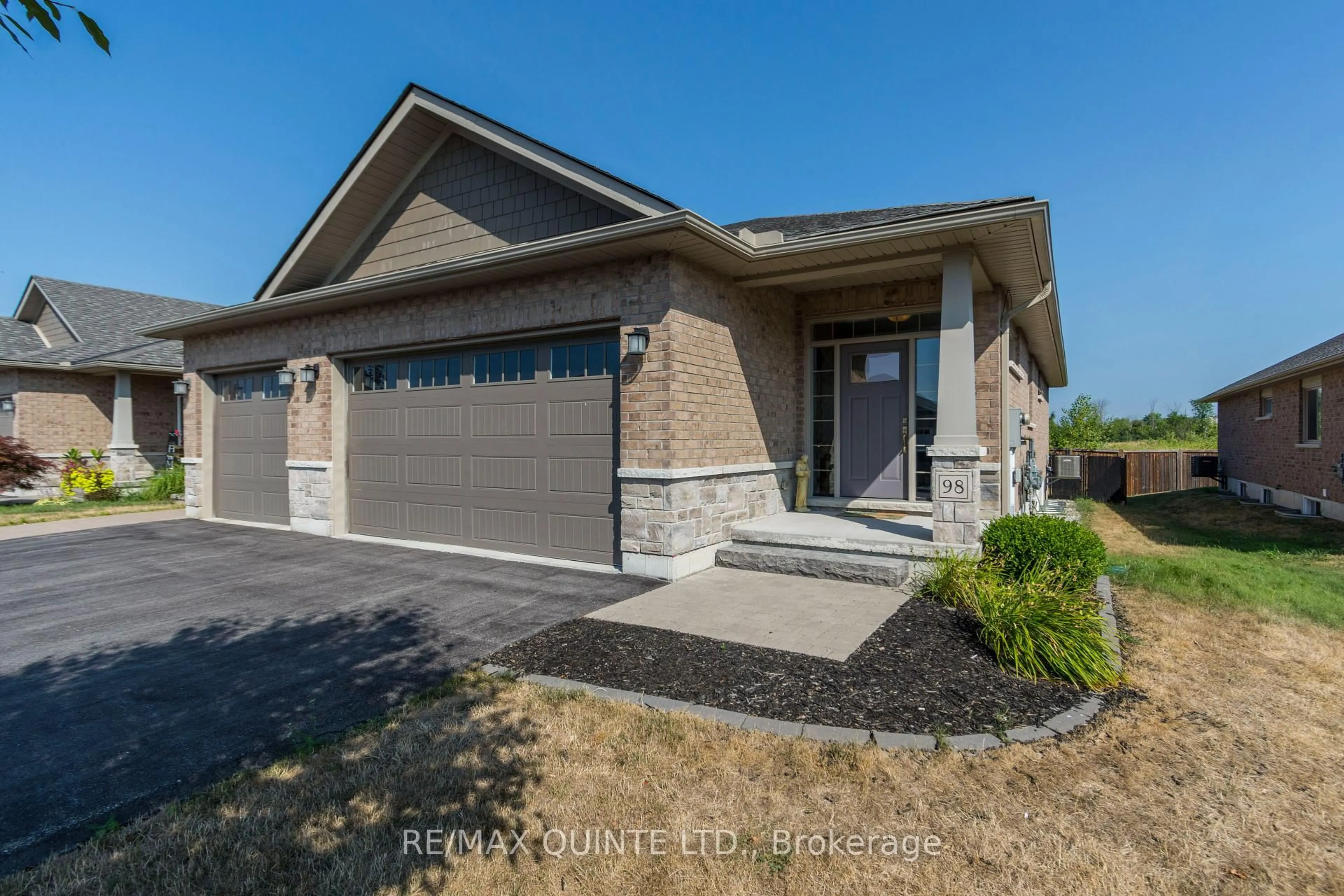 Home with brick exterior material, street for 98 Spruce Gdns, Belleville Ontario K8N 0B5