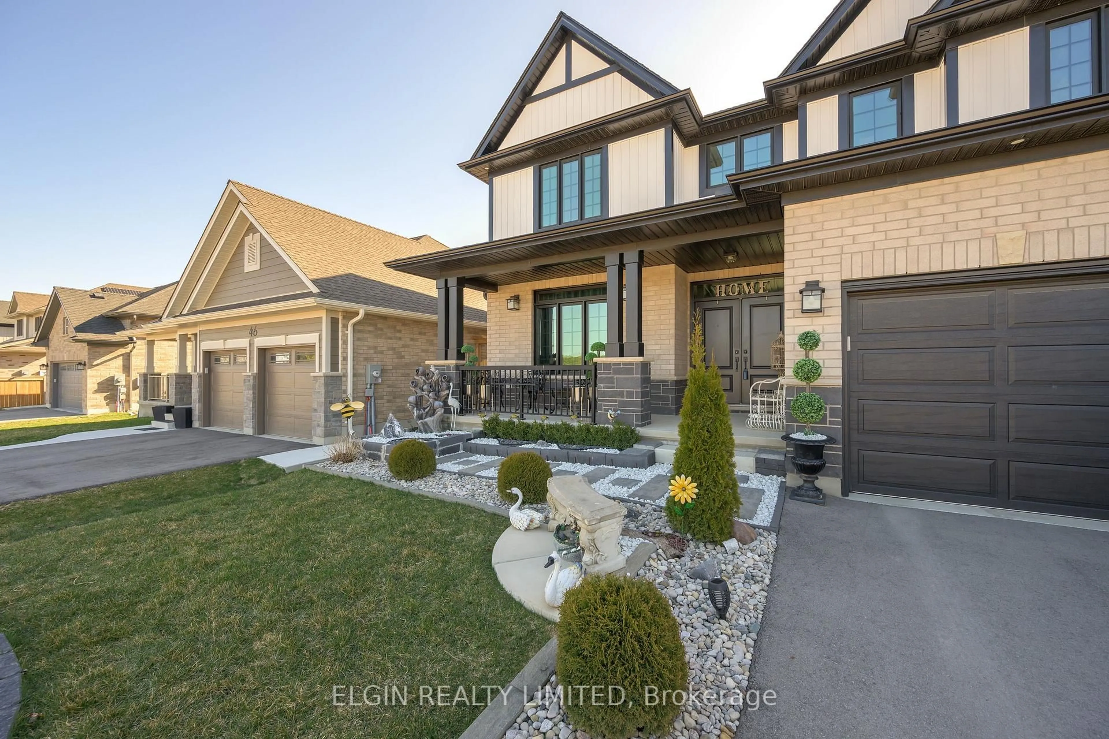Home with brick exterior material, street for 48 Snowy Owl Tr, Central Elgin Ontario N5R 0M7