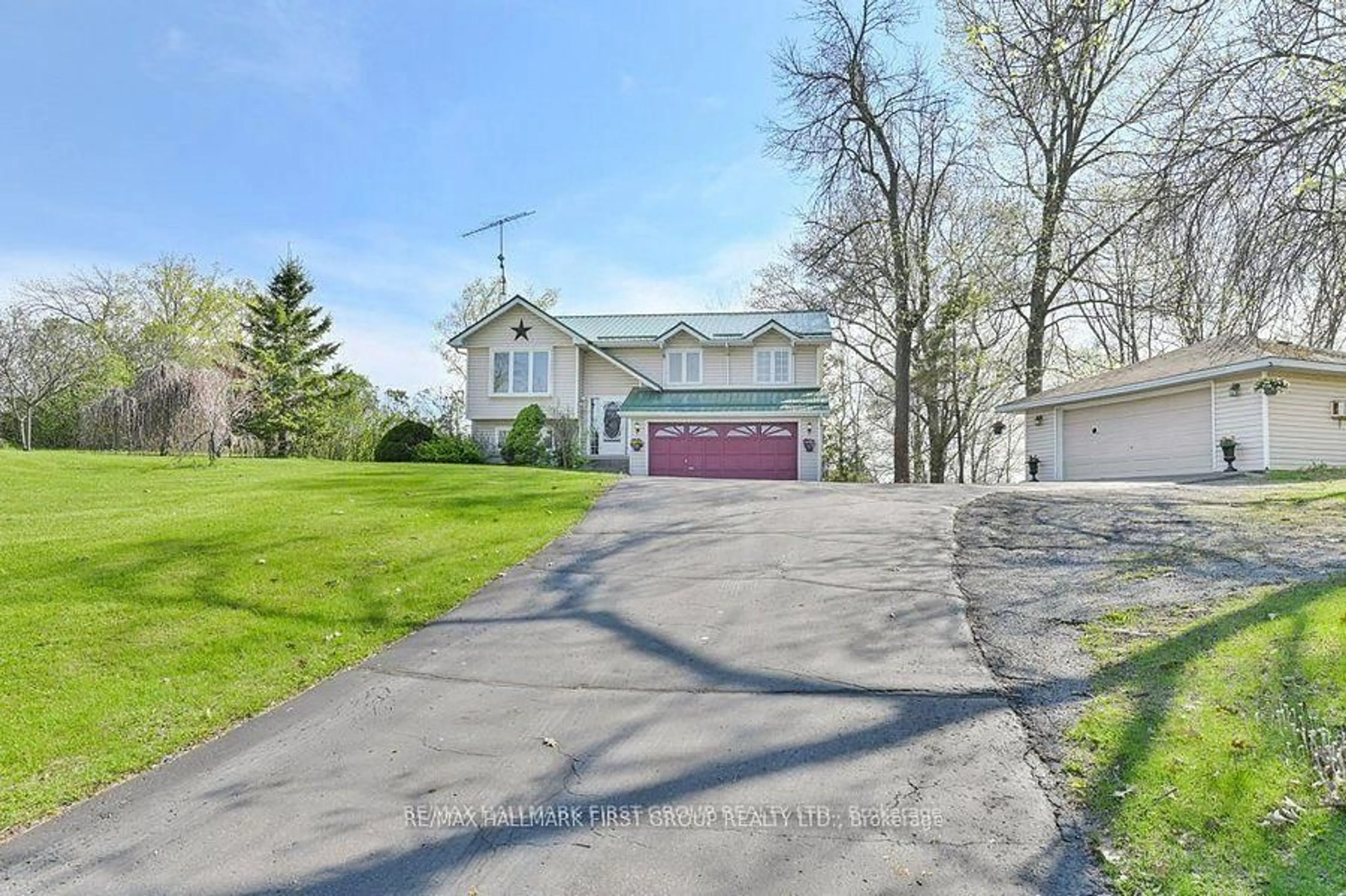A pic from outside/outdoor area/front of a property/back of a property/a pic from drone, street for 13239 Highway 62, Madoc Ontario K0K 2K0