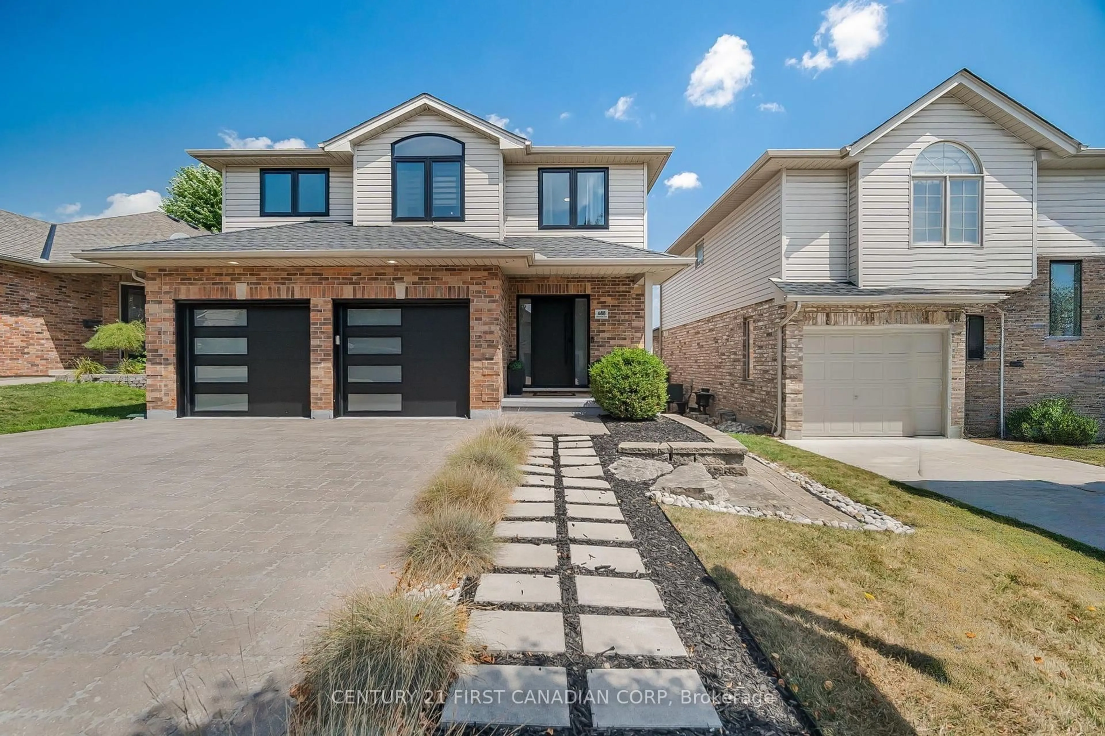 Home with brick exterior material, street for 688 Clearwater Cres, London North Ontario N5X 4J7