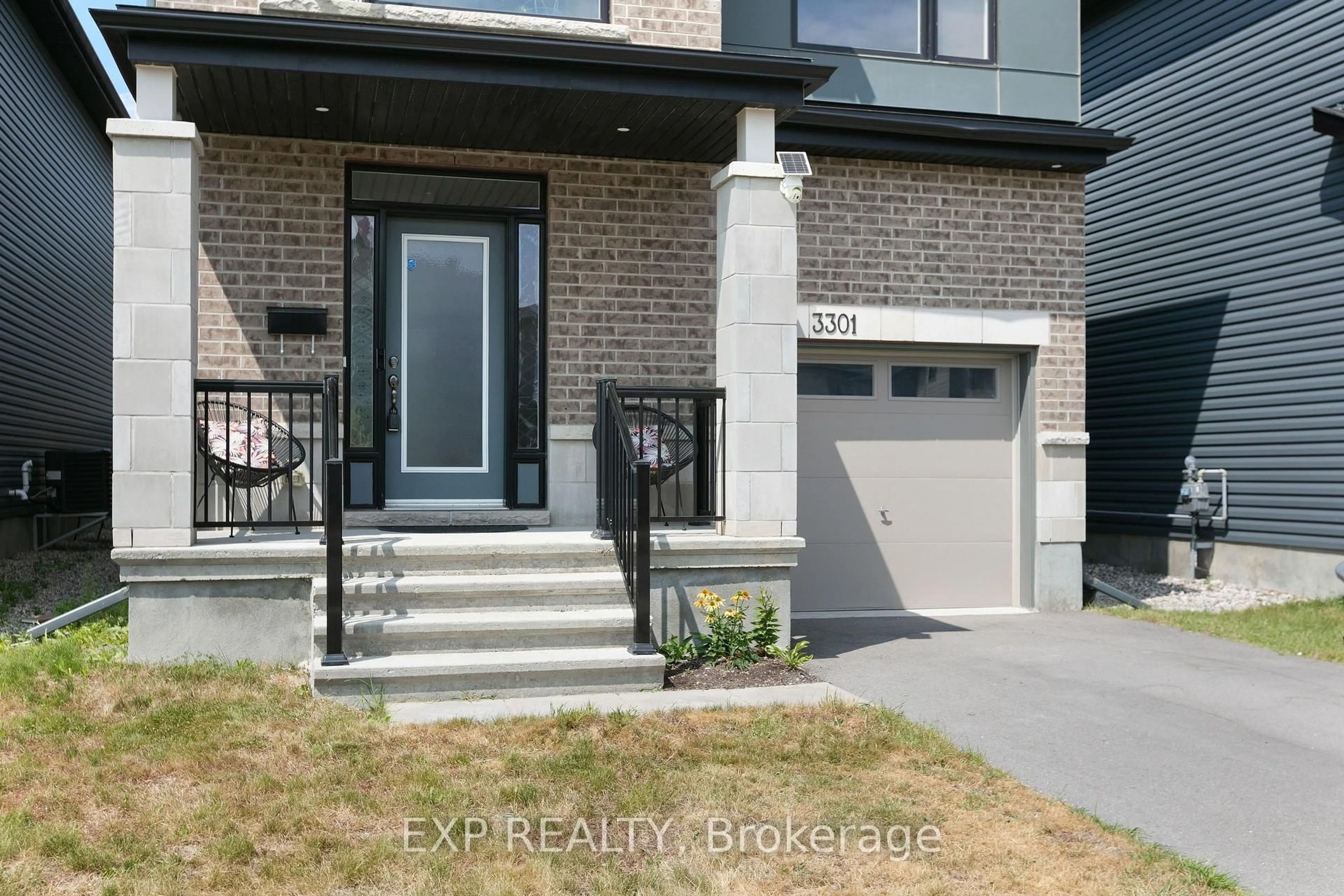 Home with brick exterior material, street for 3301 Findlay Creek Dr, Ottawa Ontario K1T 0V2