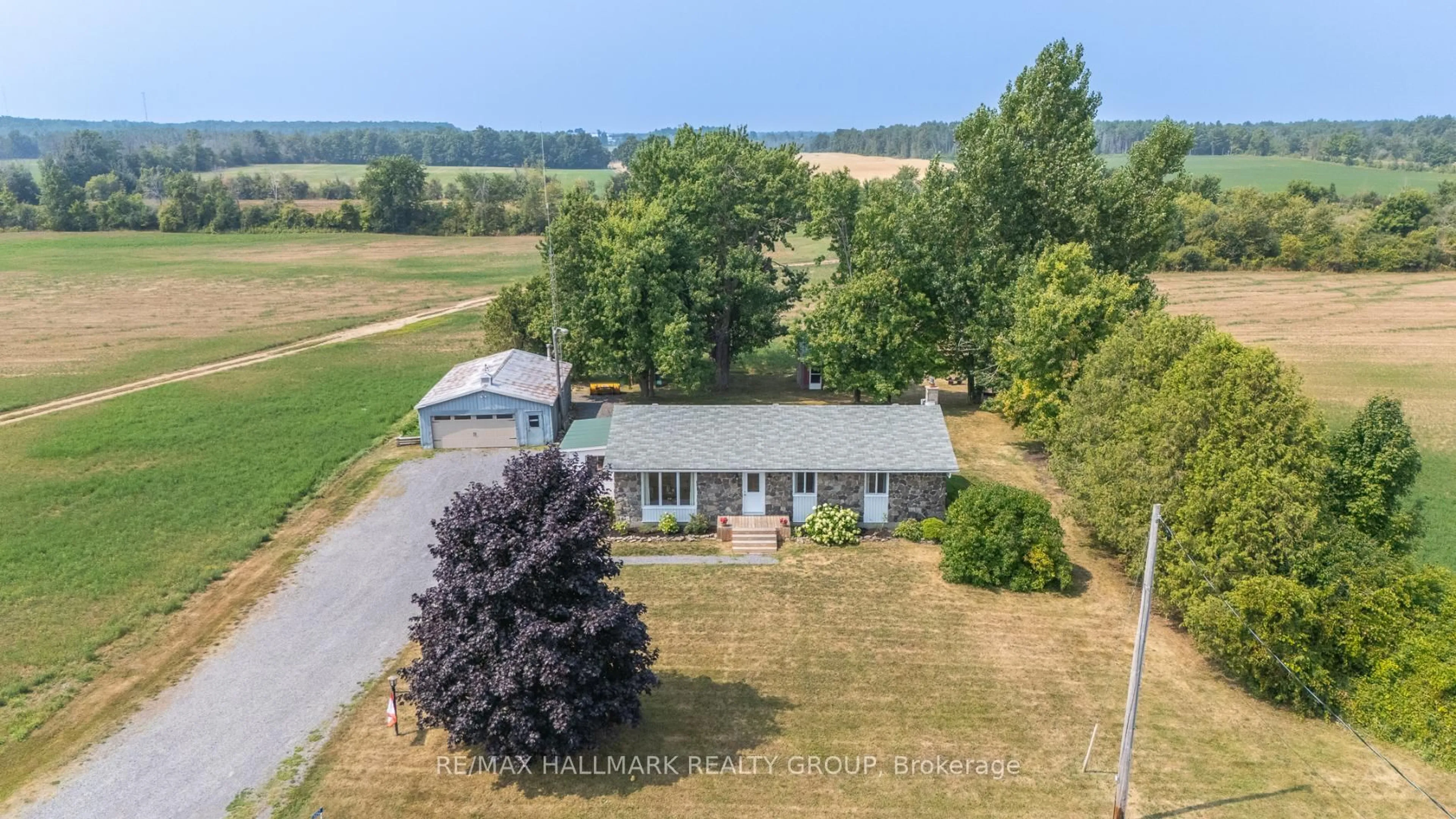A pic from outside/outdoor area/front of a property/back of a property/a pic from drone, water/lake/river/ocean view for 3252 8th Line Rd, Metcalfe Ontario K0A 2P0