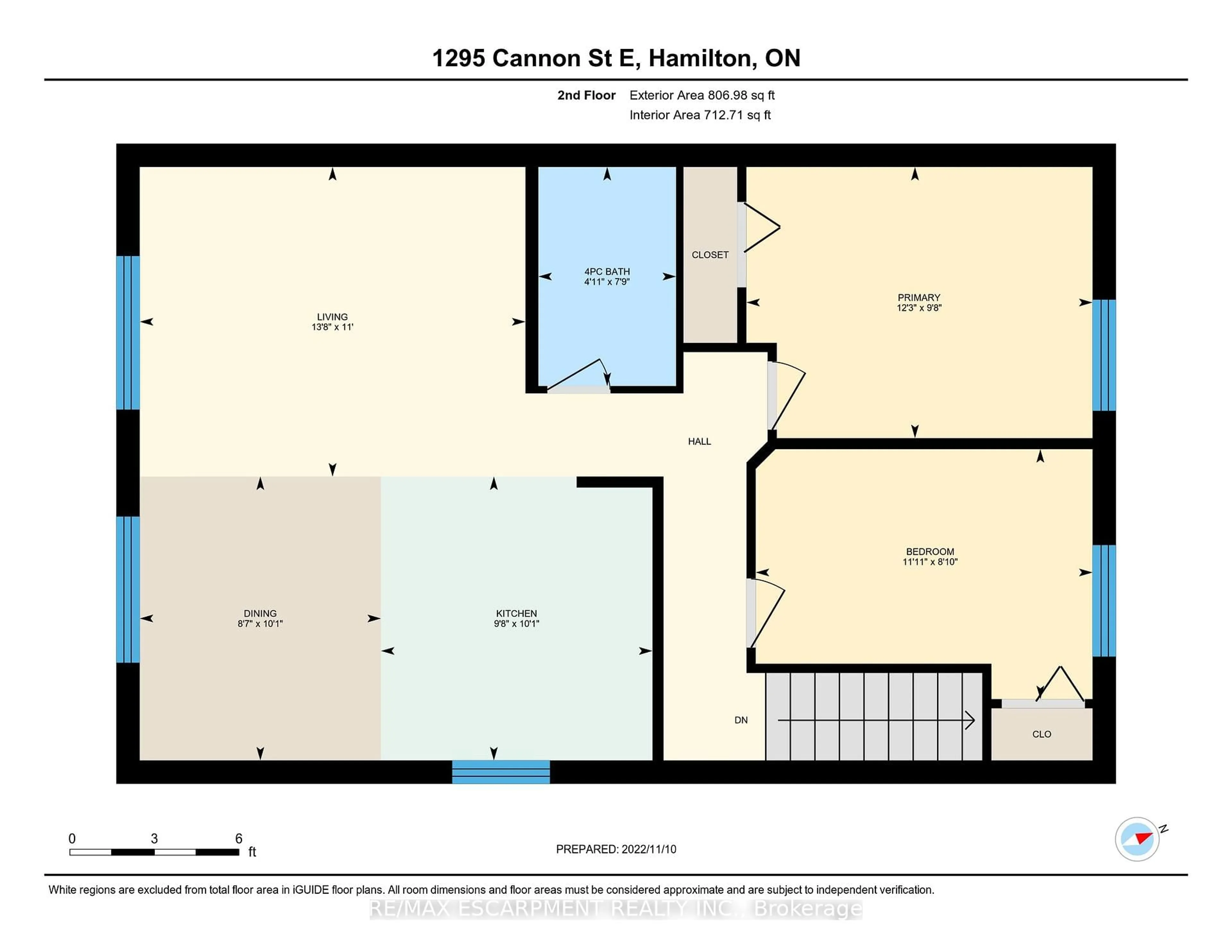 Floor plan for 1295 Cannon St, Hamilton Ontario L8H 1V5