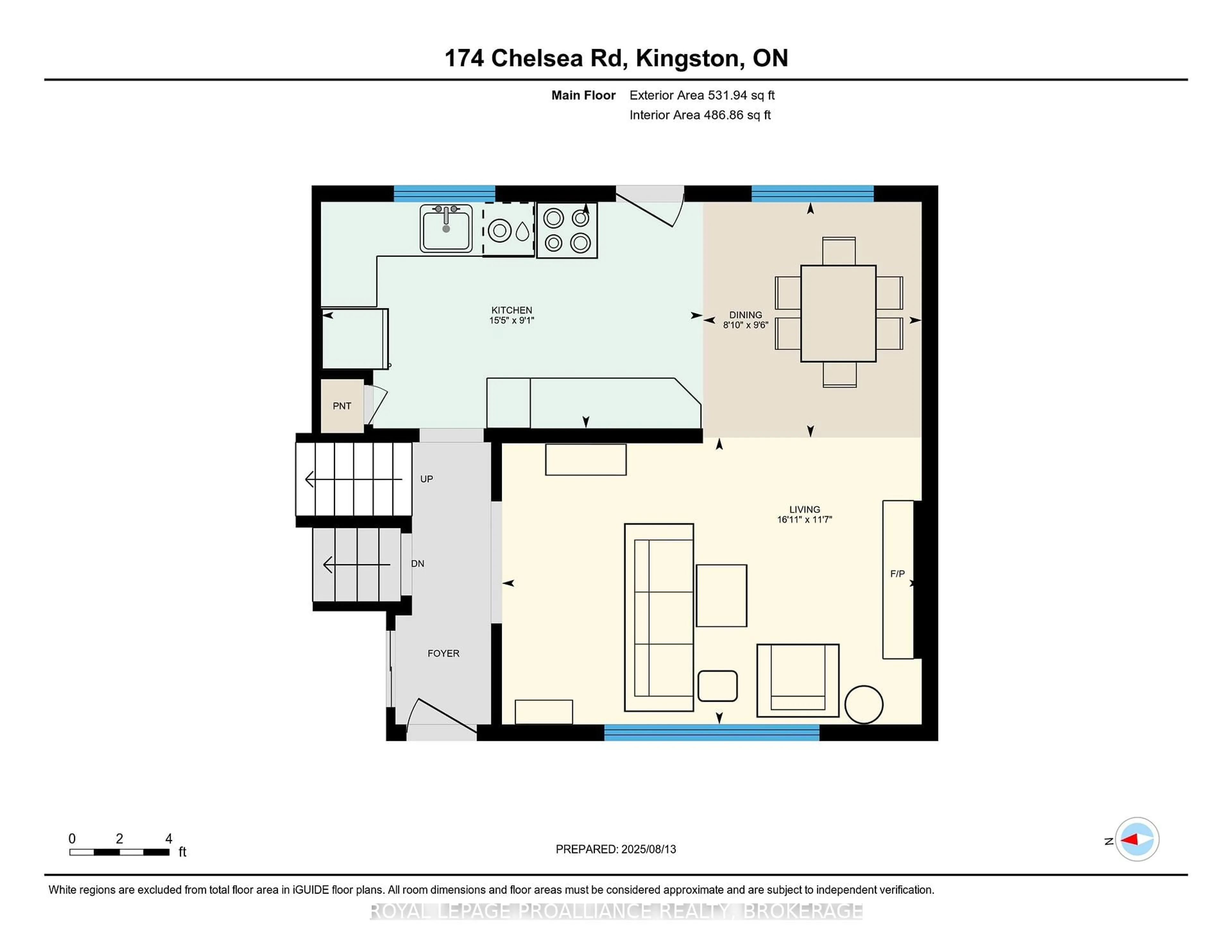 Floor plan for 174 Chelsea Rd, Kingston Ontario K7M 3Y8