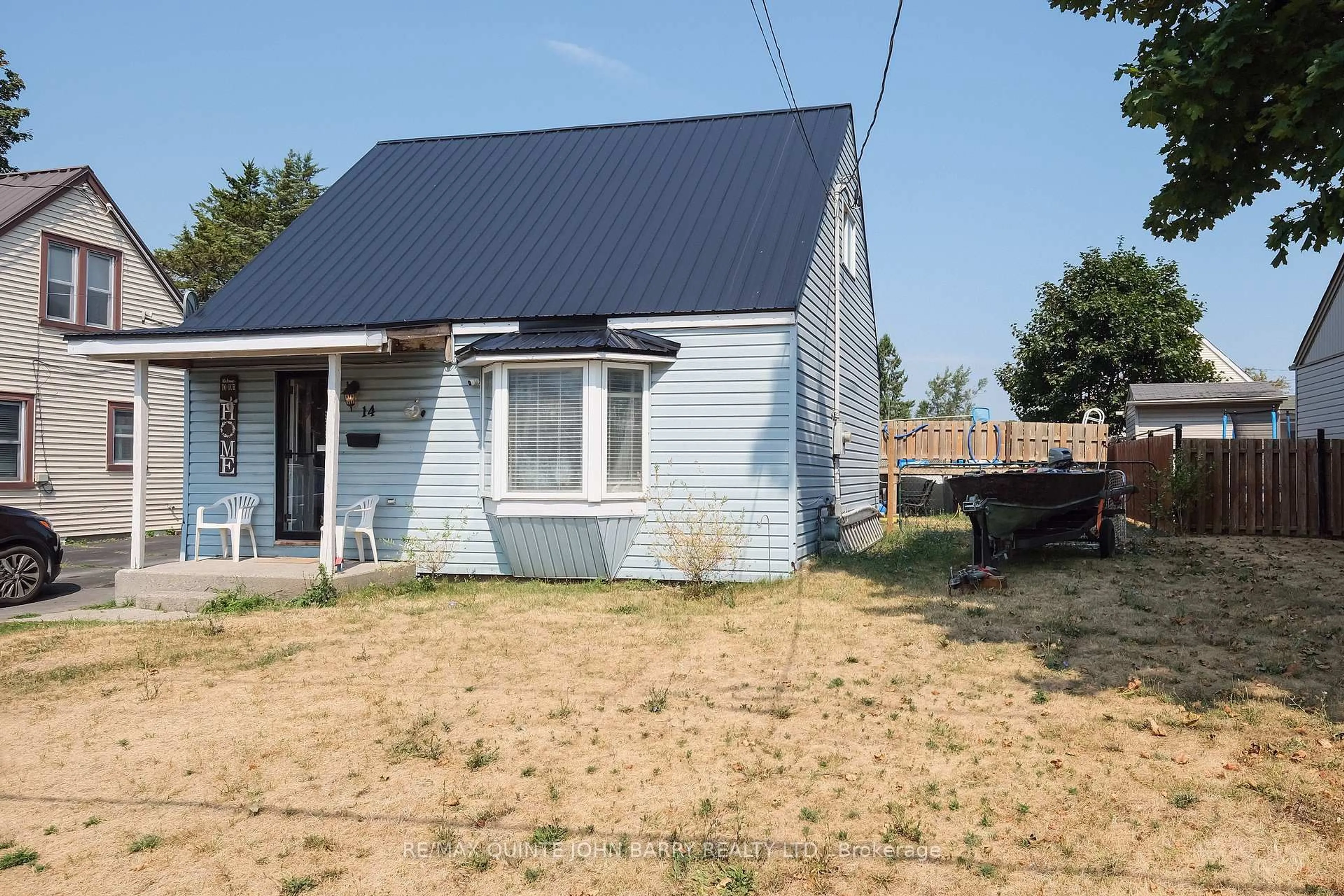 A pic from outside/outdoor area/front of a property/back of a property/a pic from drone, street for 14 Harriet St, Quinte West Ontario K8V 4L4