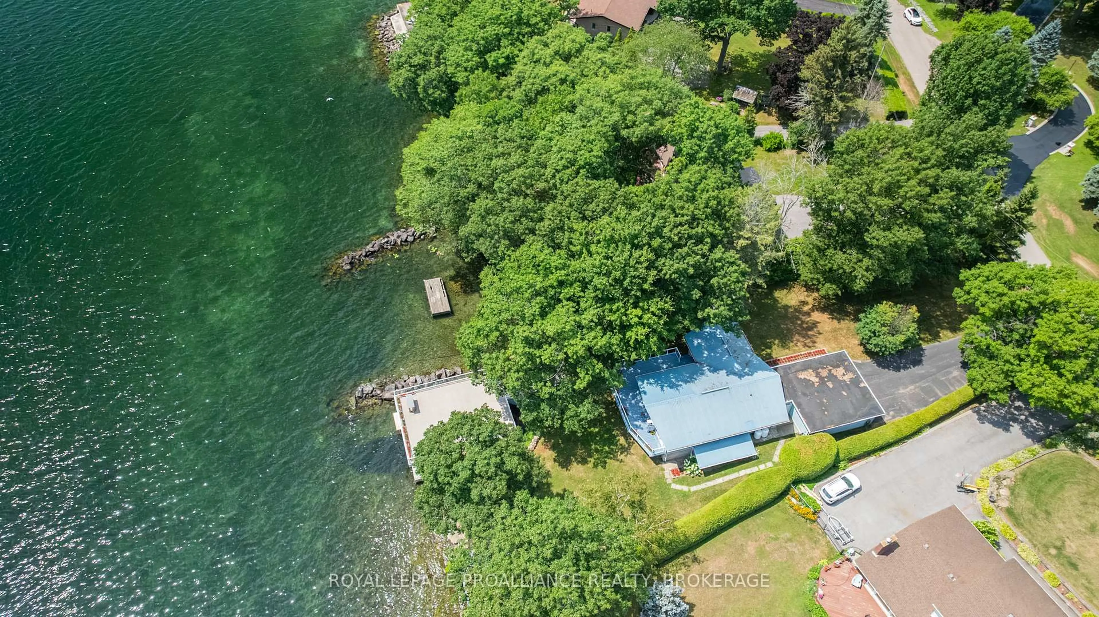 A pic from outside/outdoor area/front of a property/back of a property/a pic from drone, water/lake/river/ocean view for 16 Jackstraw Lane, Front of Leeds & Seeleys Bay Ontario K7G 2V4