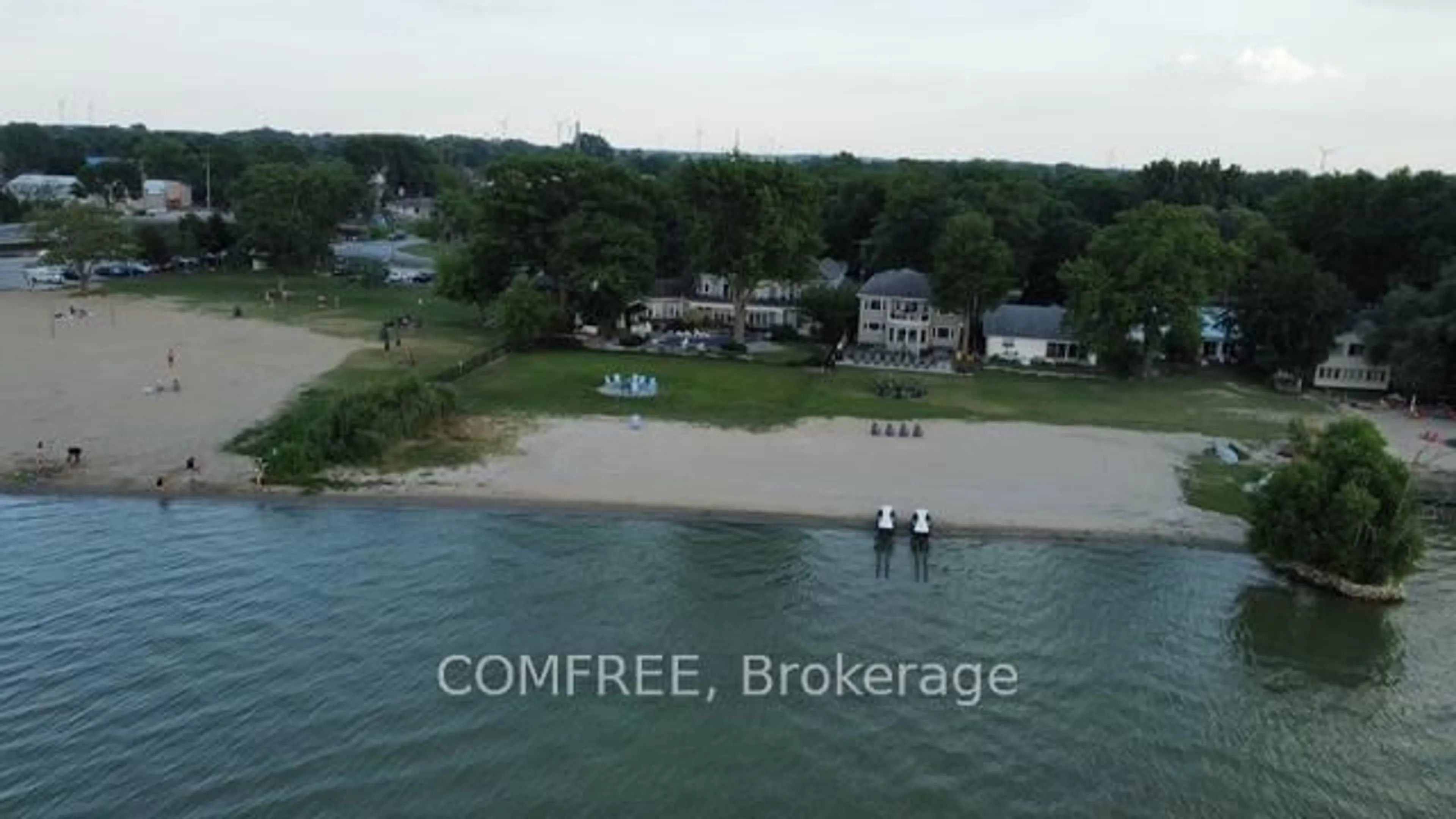 A pic from outside/outdoor area/front of a property/back of a property/a pic from drone, water/lake/river/ocean view for 1768 Caille Ave, Lakeshore Ontario N8L 0J5