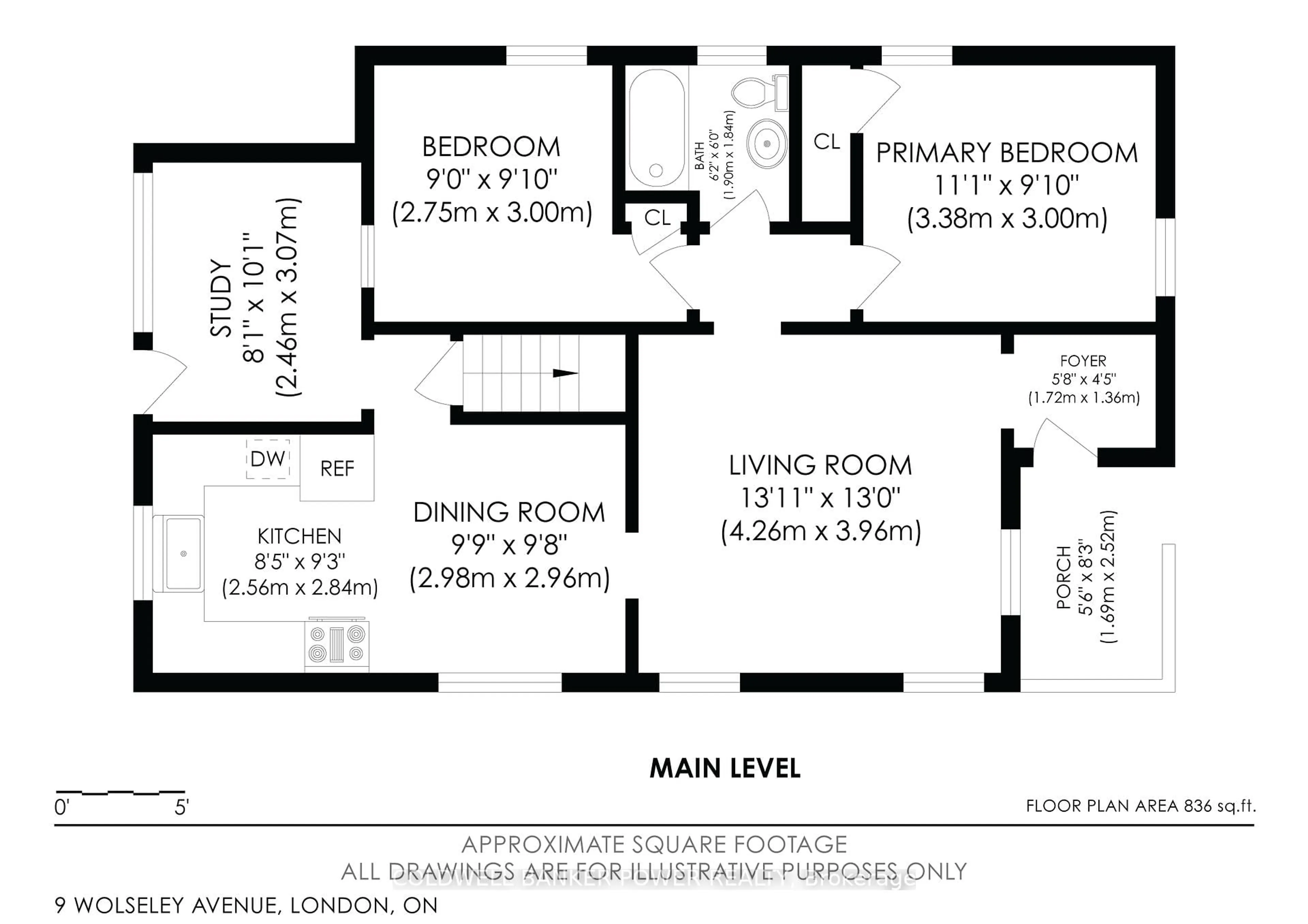 Floor plan for 9 Wolseley Ave, London East Ontario N5Y 2K7