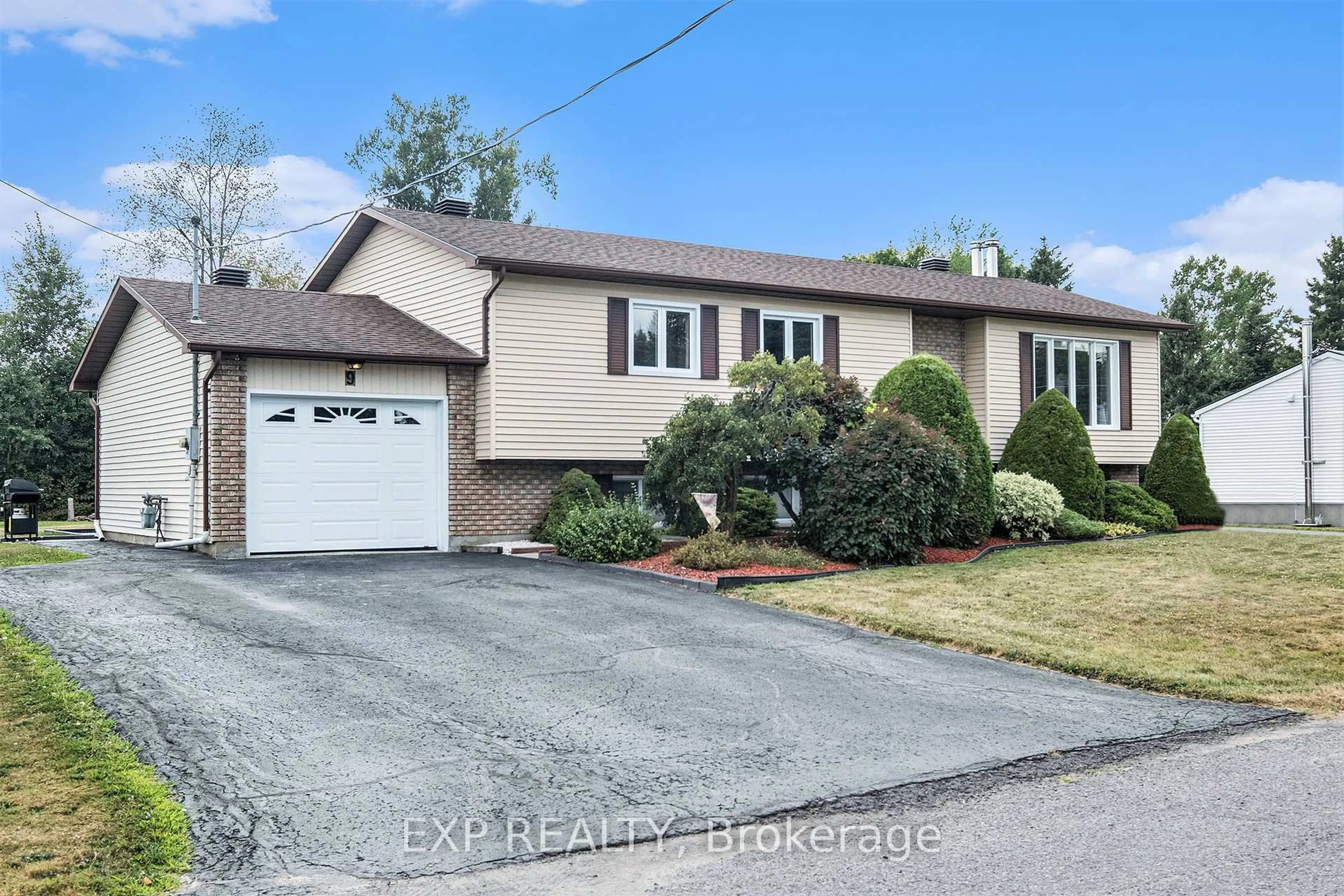 Home with vinyl exterior material, street for 9 Angele St, Russell Ontario K0A 1W0