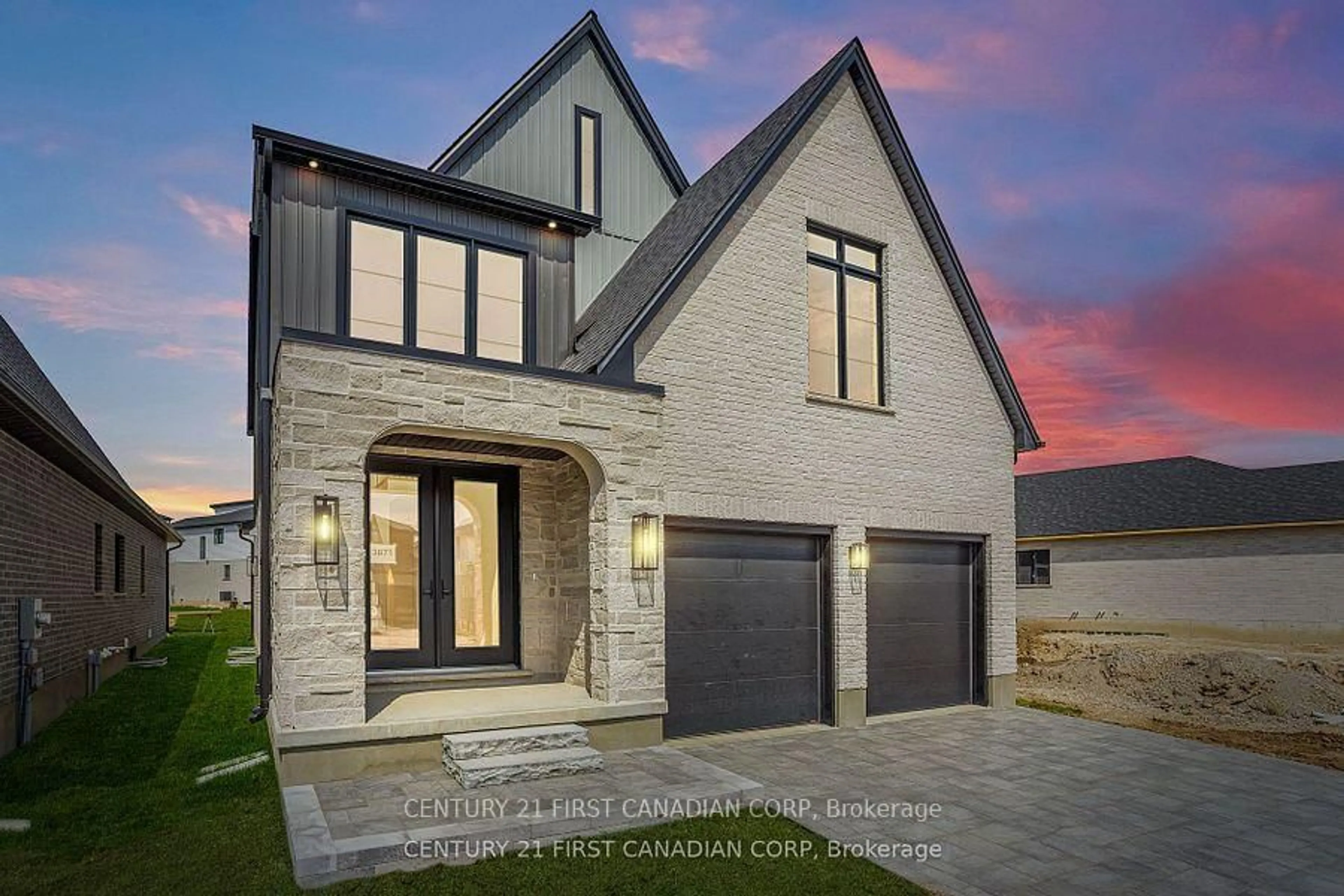 Home with brick exterior material, street for 3871 BIG LEAF Tr, London South Ontario N6P 1H5