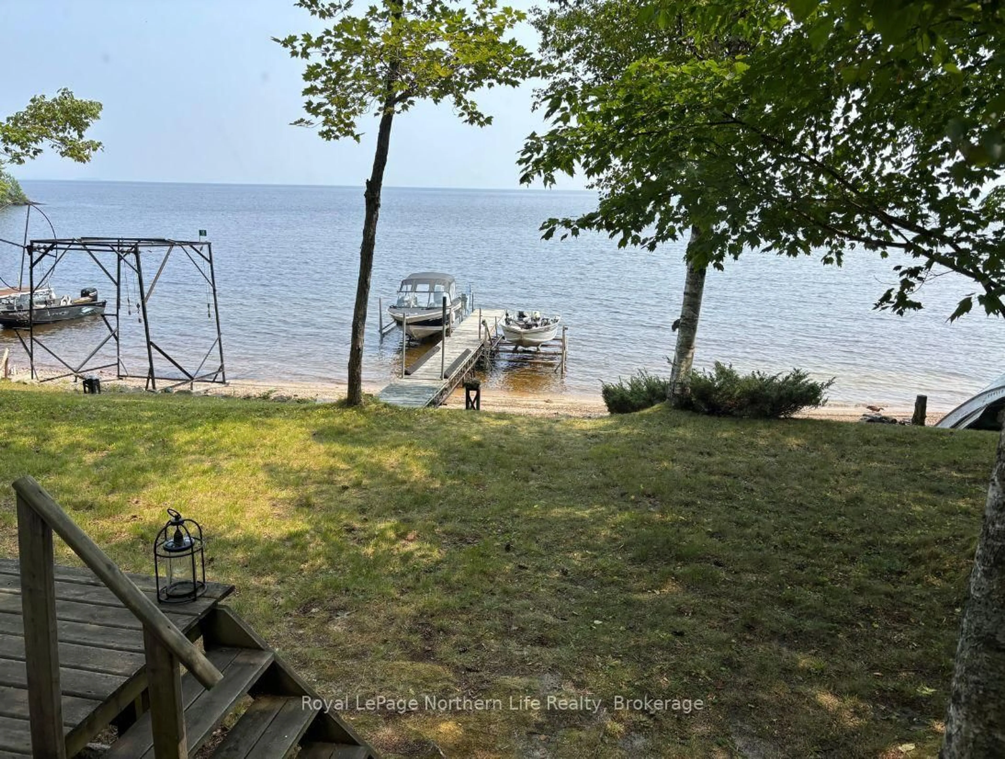 Patio, water/lake/river/ocean view for 16 Muskie Bay Lake Nipissing, Nipissing Ontario P0H 1W0