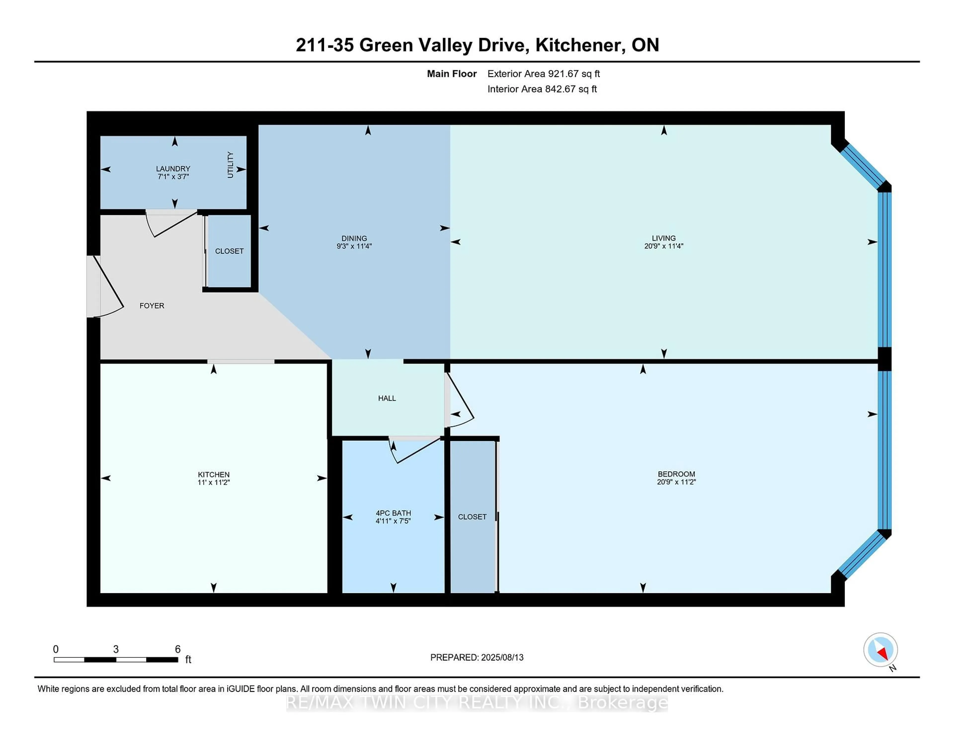 Floor plan for 35 Green Valley Dr #211, Kitchener Ontario N2P 2A5