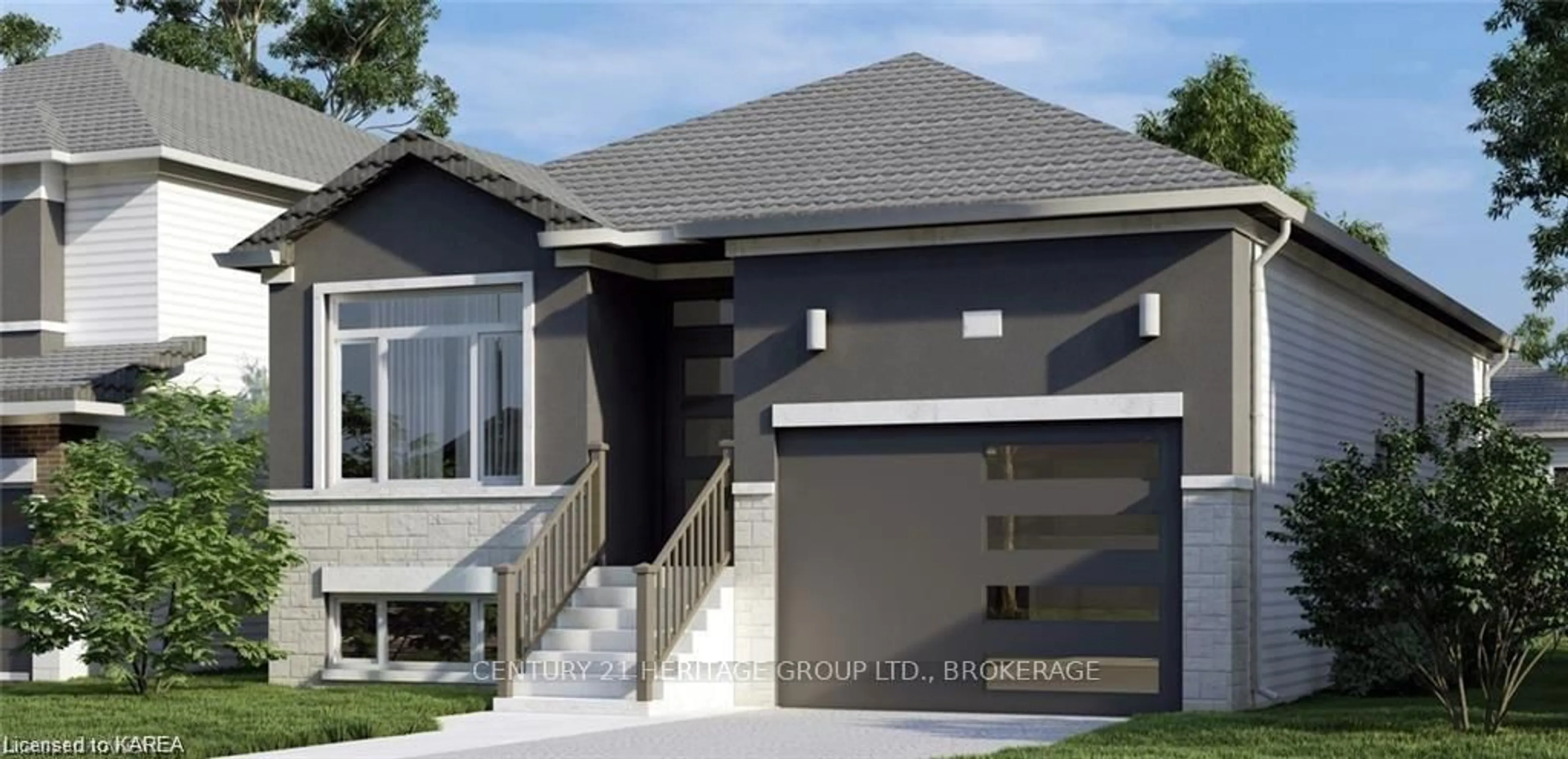 Home with vinyl exterior material, street for 105 Creighton Dr #Lot 63, Bissett Creek Ontario K0H 2H0