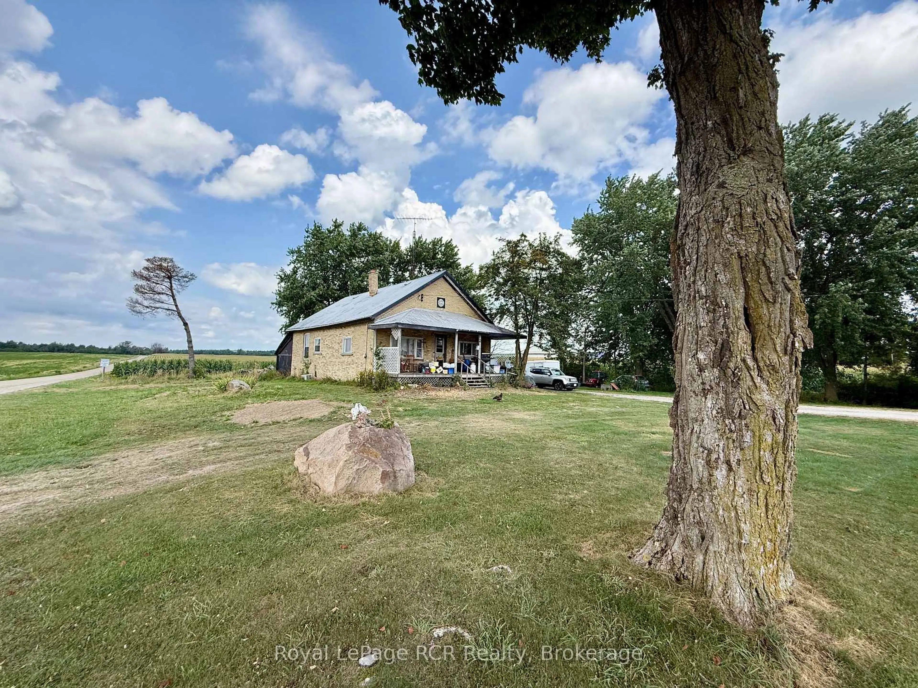 A pic from outside/outdoor area/front of a property/back of a property/a pic from drone, water/lake/river/ocean view for 1328 2 Concession, South Bruce Ontario N0G 2S0