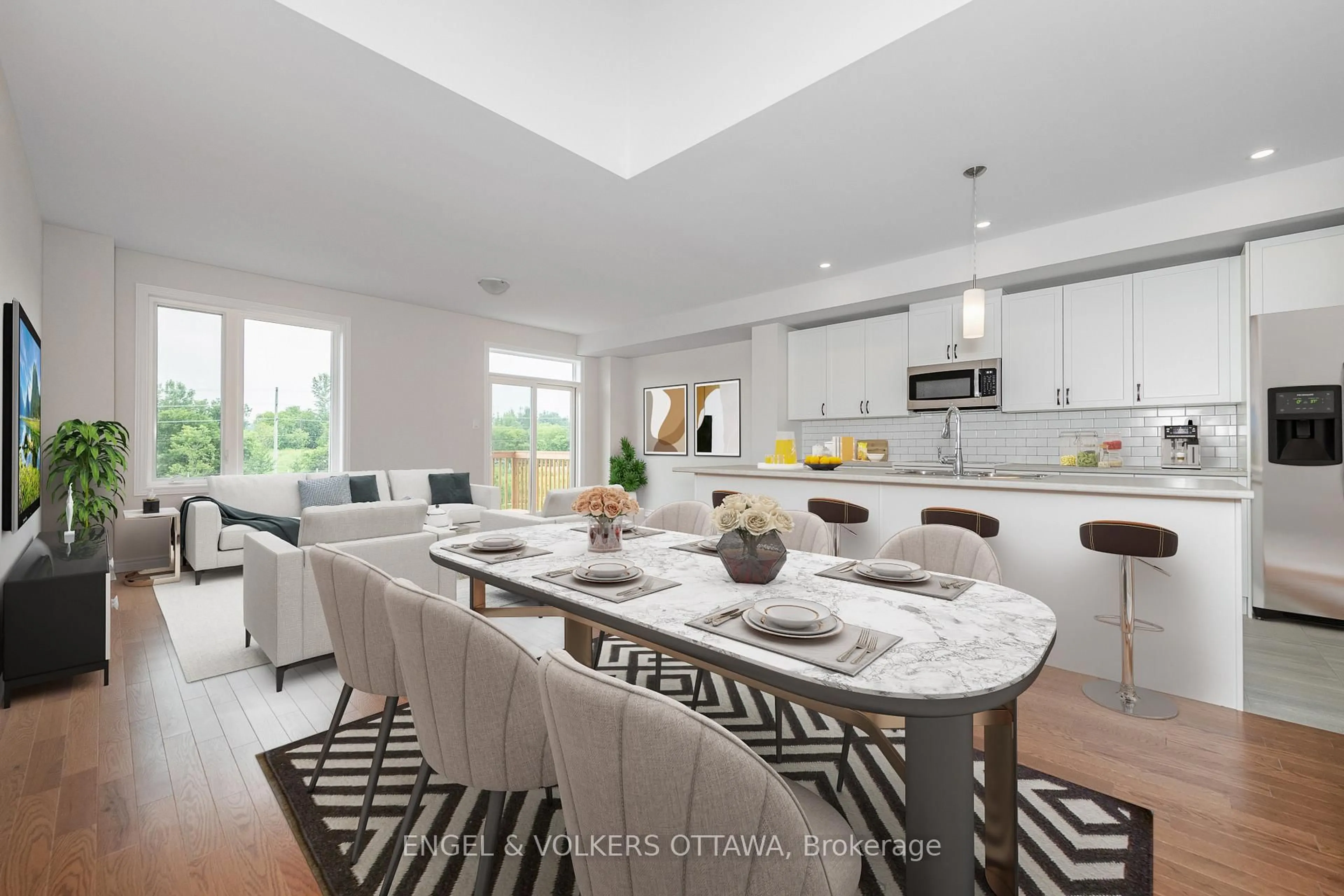 Open concept kitchen, ceramic/tile floor for 569 Enclave Lane, Clarence-Rockland Ontario K4K 0M8
