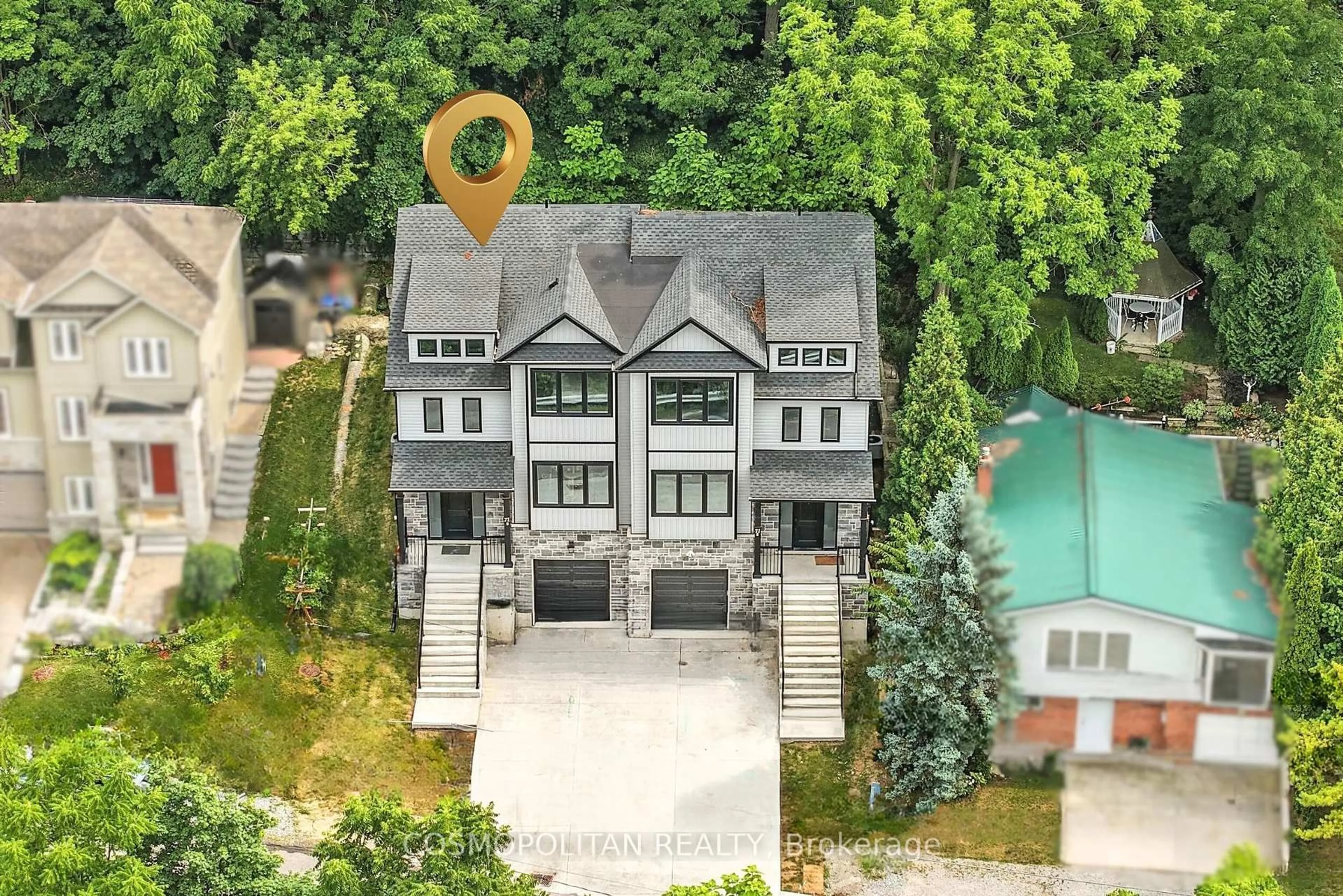 A pic from outside/outdoor area/front of a property/back of a property/a pic from drone, street for 71 A Bradley St #A, St. Catharines Ontario L2T 1R5