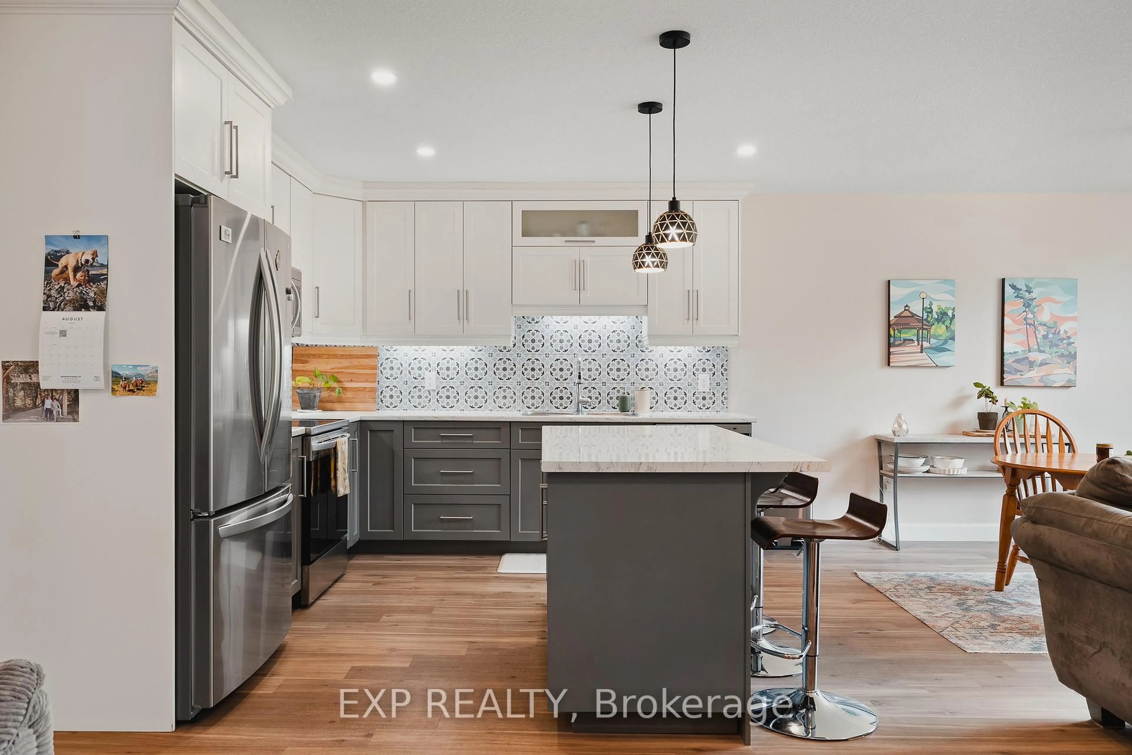 Open concept kitchen, ceramic/tile floor for 145 Pugh St, Perth East Ontario N0K 1M0