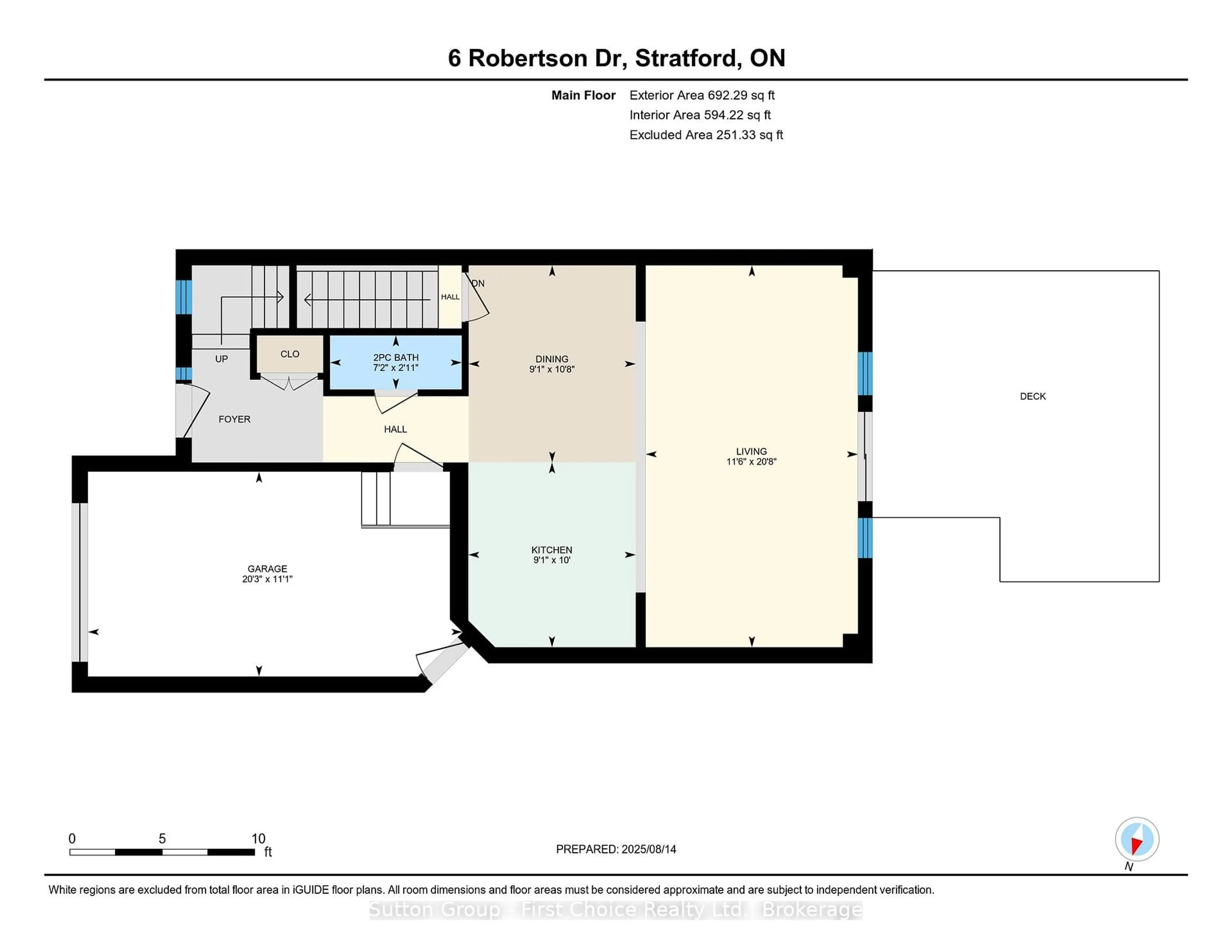 Floor plan for 6 Robertson Dr, Stratford Ontario N5A 0C7