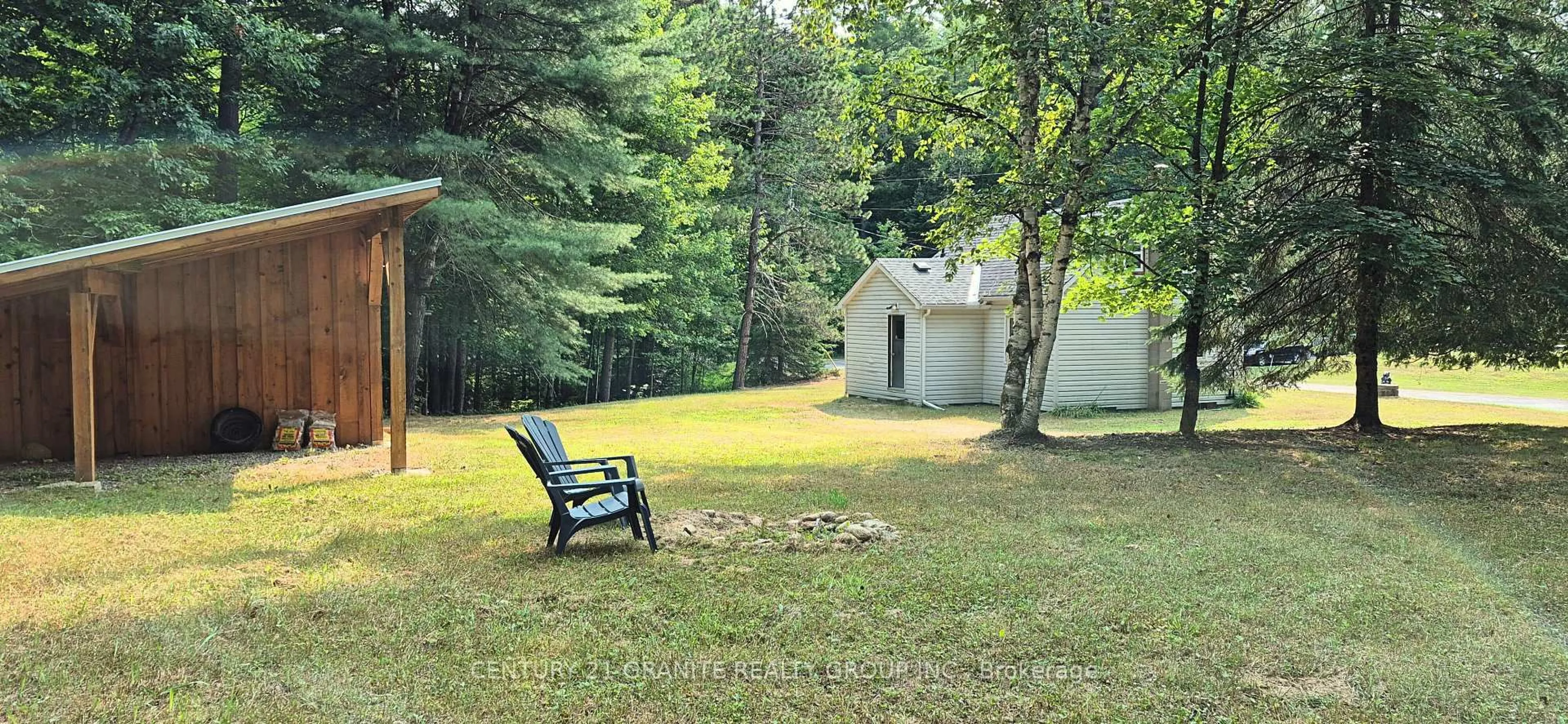 Patio, forest/trees view for 176 Bay Lake Rd, Bancroft Ontario K0L 1C0