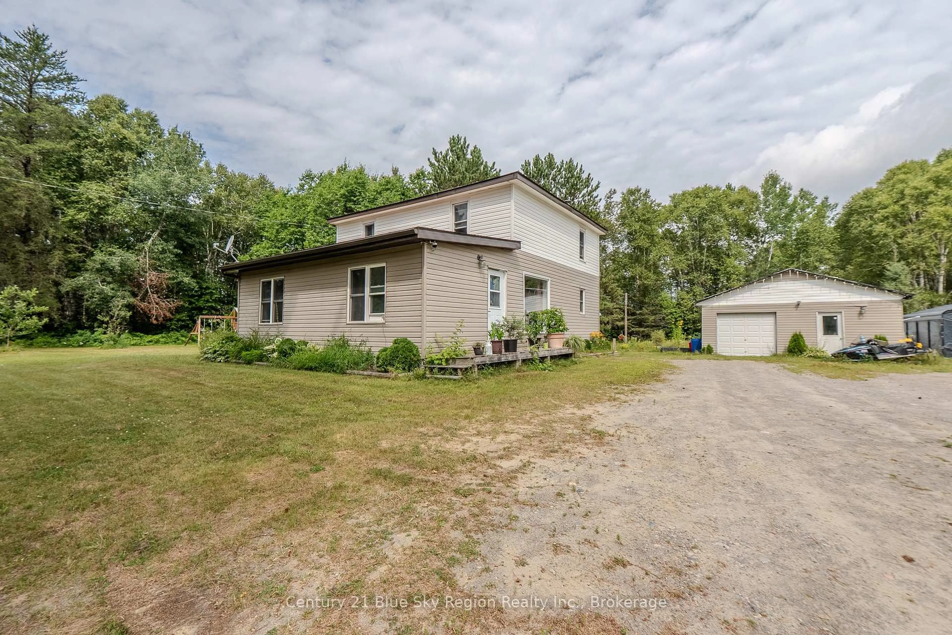 A pic from outside/outdoor area/front of a property/back of a property/a pic from drone, unknown for 1747 Highway 575, West Nipissing Ontario P0H 1M0
