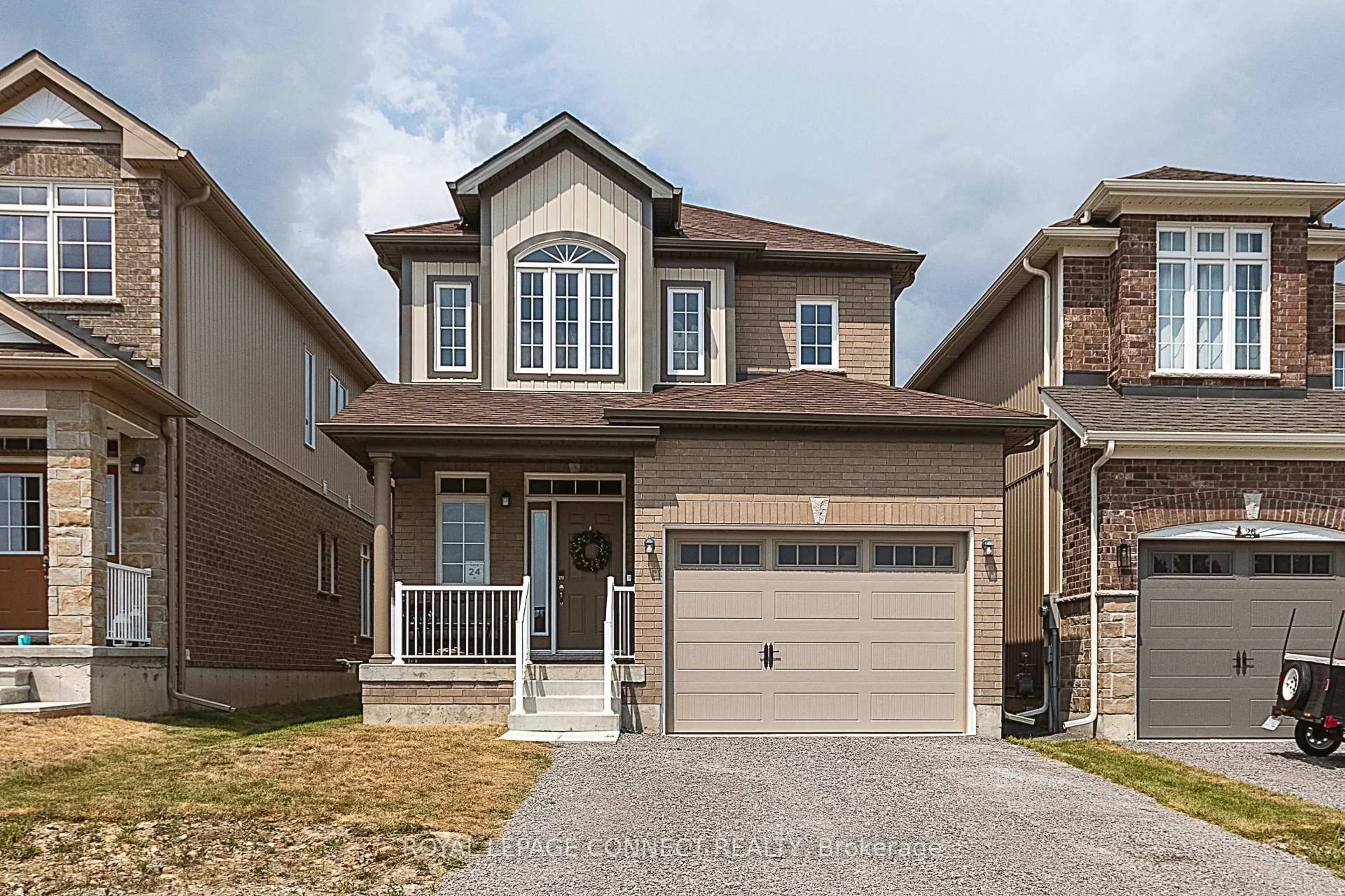 Home with brick exterior material, street for 24 Coldbrook Dr, Cavan Monaghan Ontario L0A 1G0