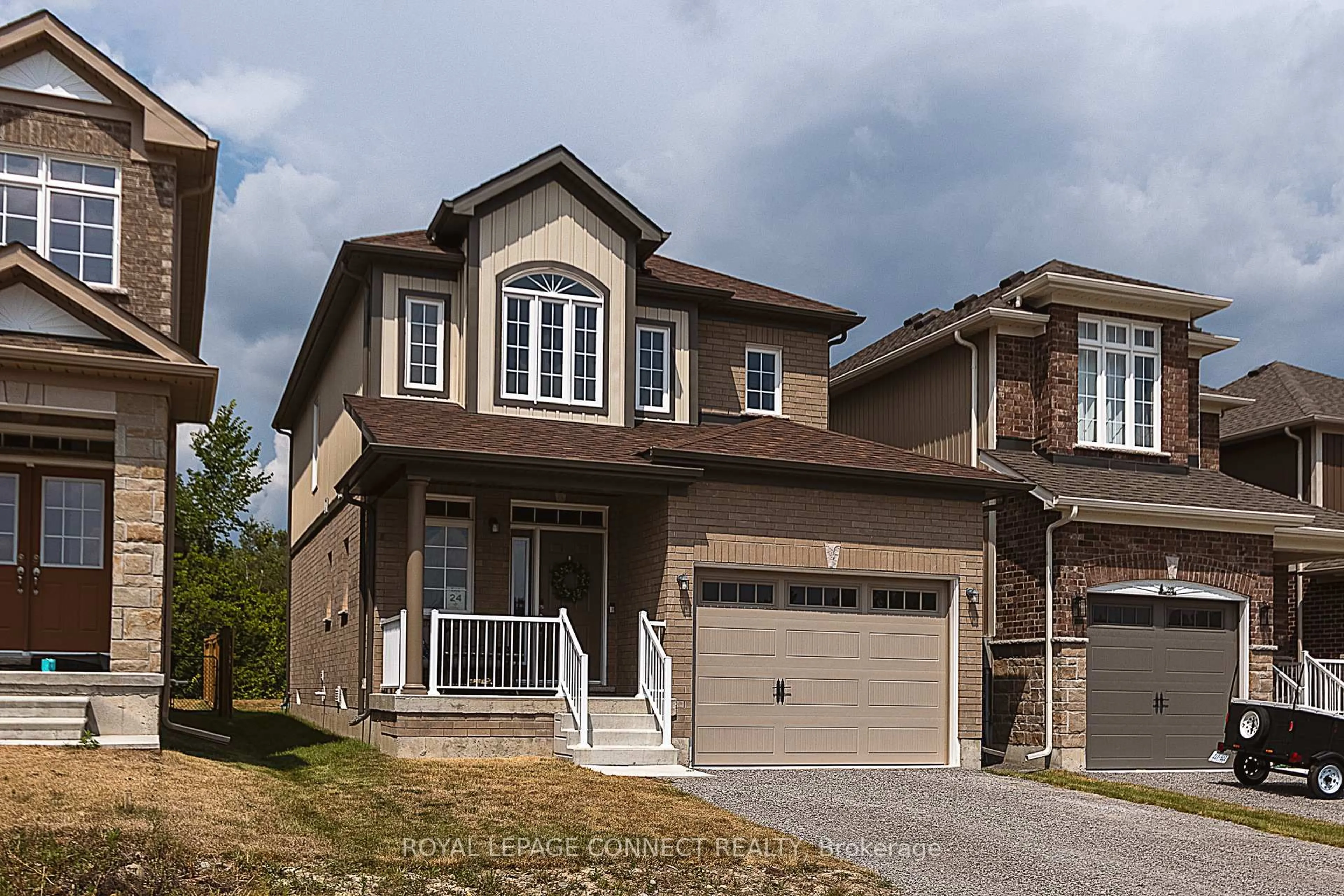 Home with brick exterior material, street for 24 Coldbrook Dr, Cavan Monaghan Ontario L0A 1G0