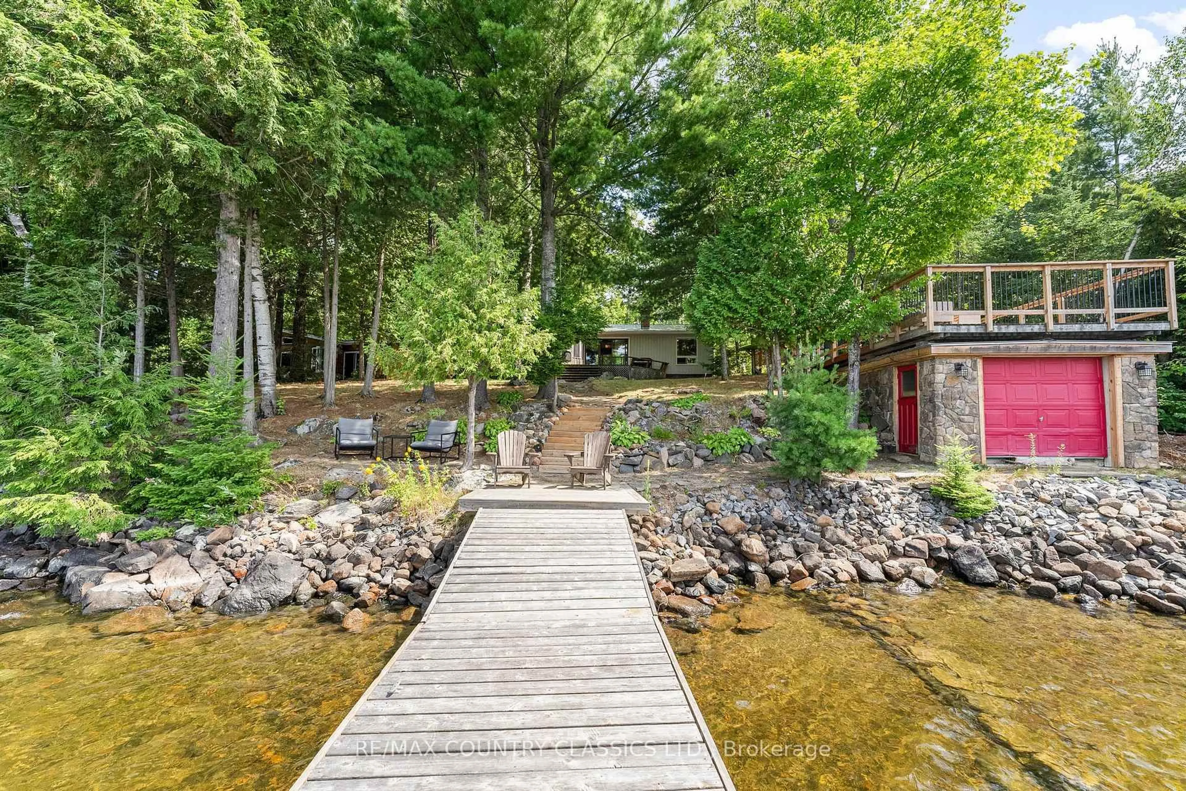 Patio, water/lake/river/ocean view for 82A Chescher Cres, Coe Hill Ontario K0L 1P0