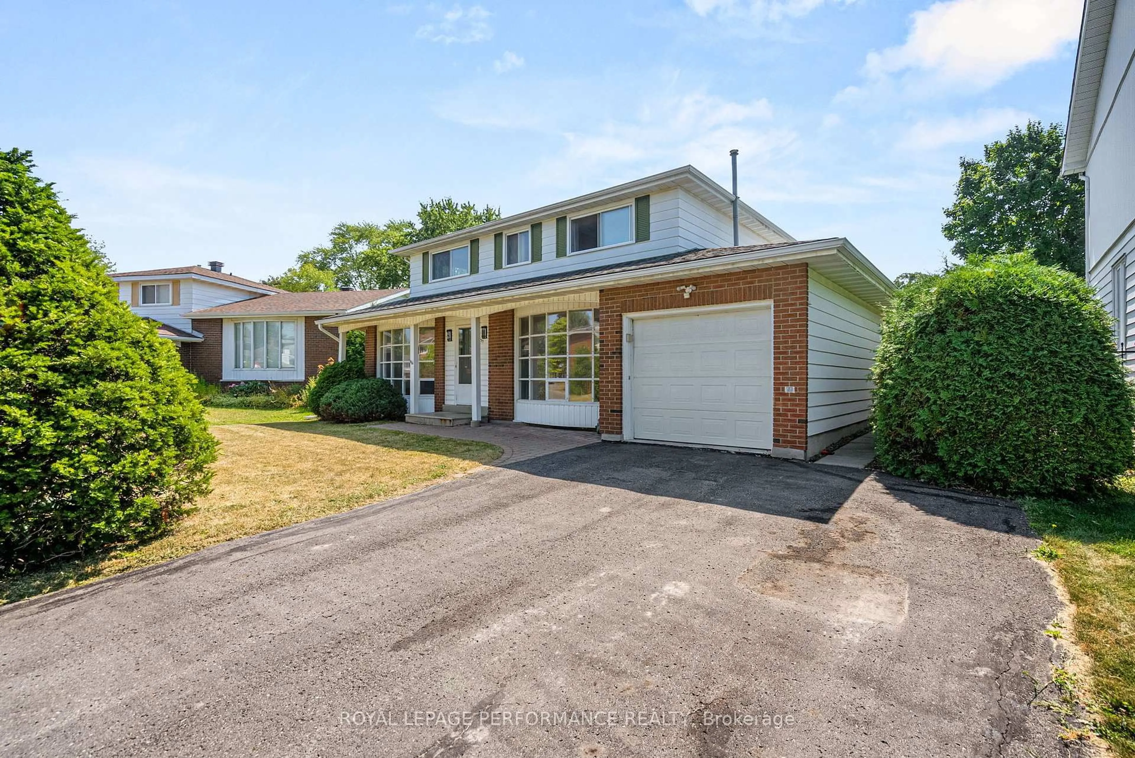 Home with brick exterior material, street for 33 Woodview Cres, Ottawa Ontario K1B 3B1